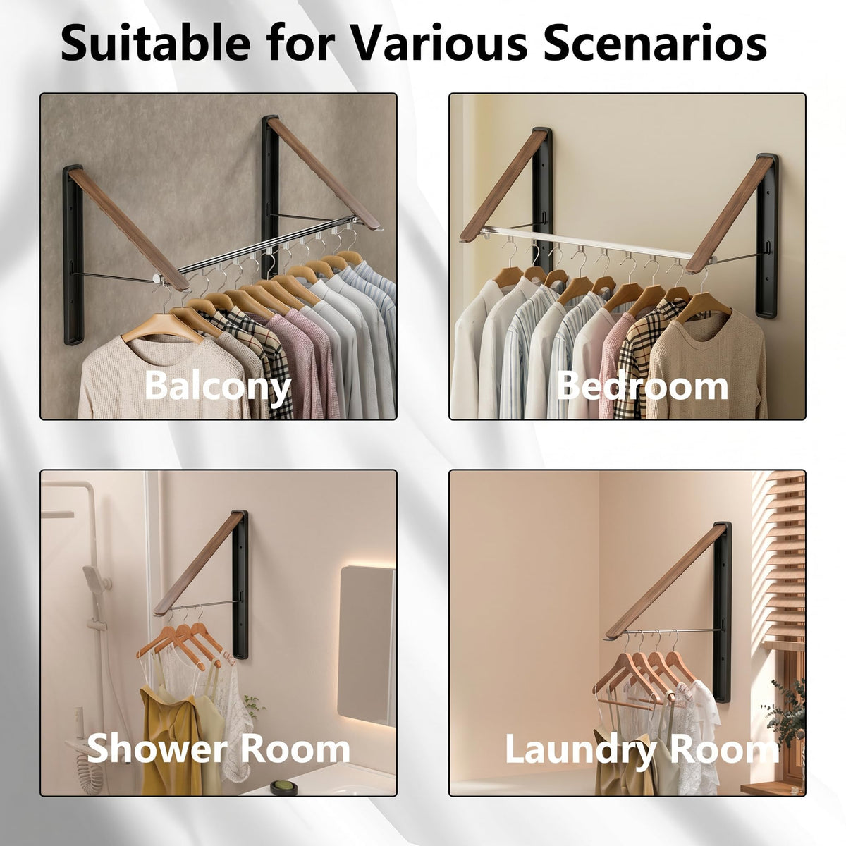 Clothes Drying Rack with Rod