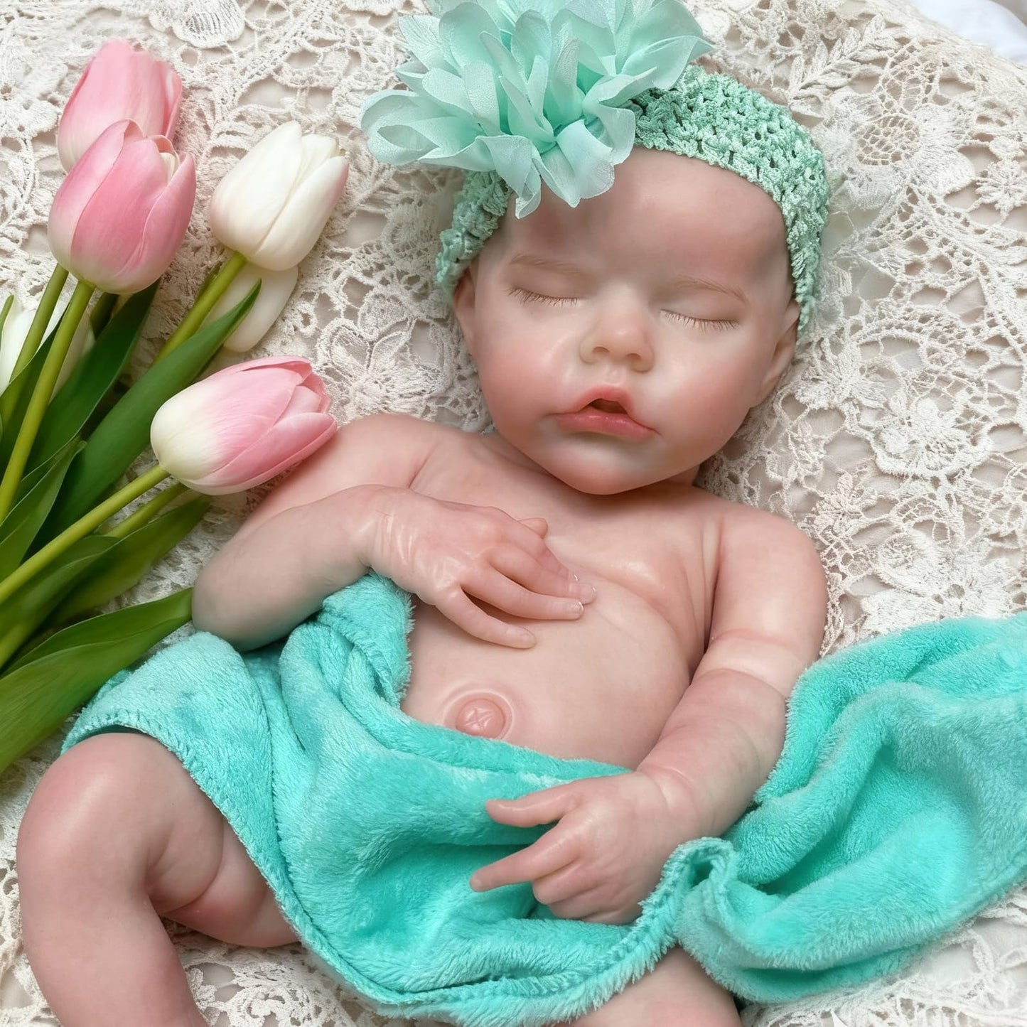 OtardDolls Realistic 18 Inch Reborn Baby Dolls - Soft Full Silicone, Girl, Washable, Includes Clothes and Bottles