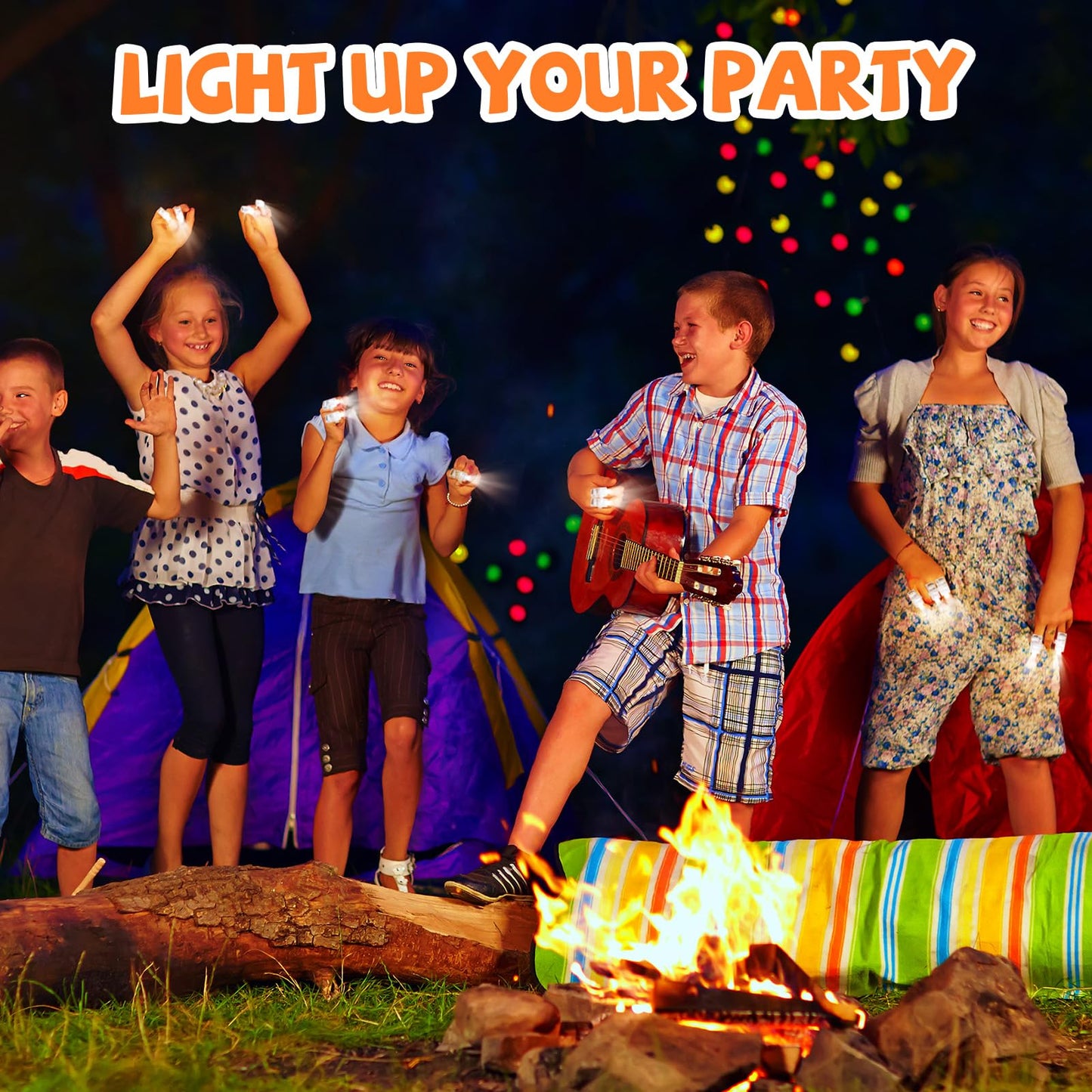 CALIFORNIA CADE ELECTRONIC Finger Lights-50Pcs White Finger Flashlight for Kids Bulk Party Favors Supplies Light Up LED Finger Light for Easter Back to School Classroom Prizes Parties Halloween