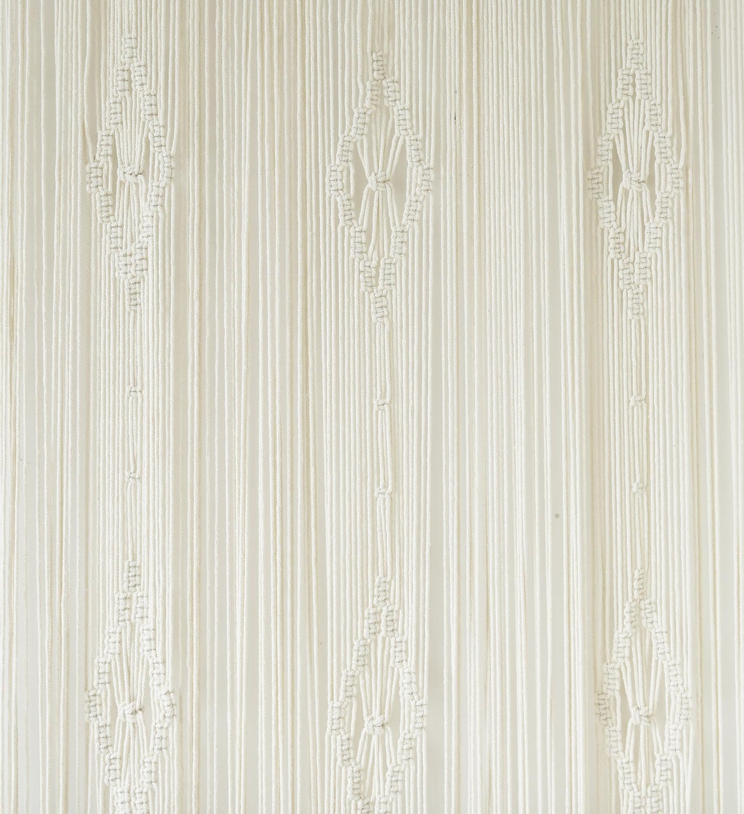 IOWER Macrame Curtain Long Cotton Window Panel Boho Curtains for Bedroom Wedding Backdrop Room Divider Doorway Closet Apartment 35''W x 70''L