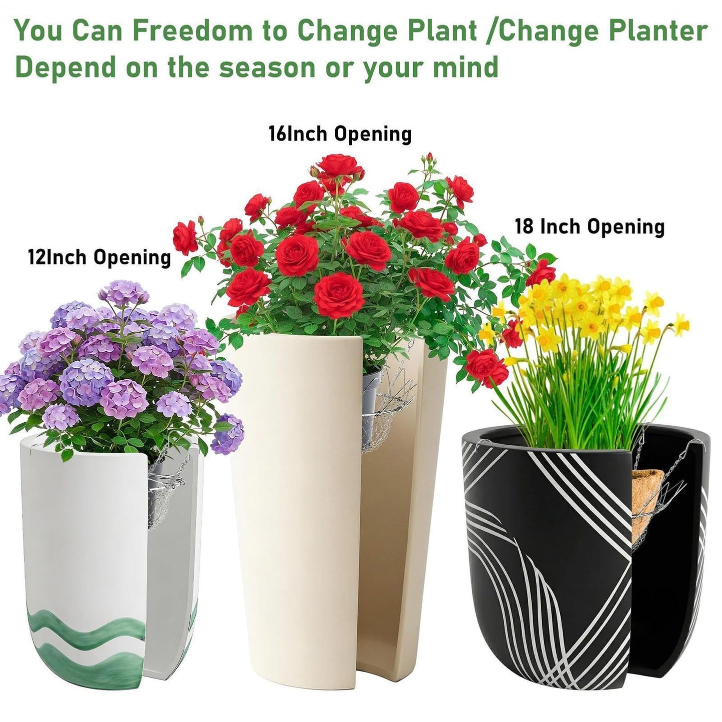 Adjustable Planter Insert,Rustproof Stainless Steel Riser - Adjustable Planter Insert,for Outdoor Indoor Potted Home Soil