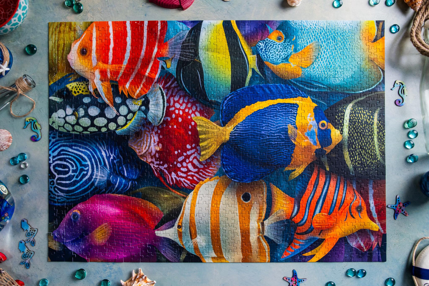MOSAIC PUZZLES Sea of Colors Puzzles for Adults - Premium Jigsaw Puzzles, 1000 Pieces