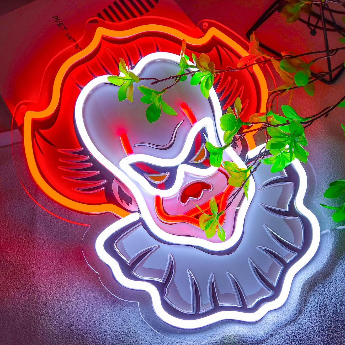 OIZEGO Clown Neon Signs for Wall Decor Neon Lights for Bedroom Led Business Signs Suitable for Man Cave Bar Pub Restaurant Art
