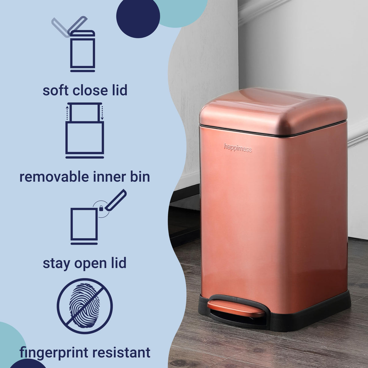 Betty Retro Mini 3.2 Gal Step Trash Can