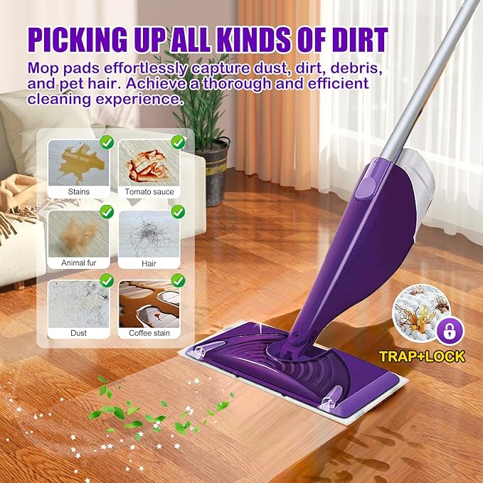 Mop Pad Refills Compatible with Swiffer WetJet Spray Mop, Wet Jet Mopping Pads for All Purpose Multi-Surface Hardwood Floor Cleaning, 4 Layers Thickened and Super Absorbent, 20 Count