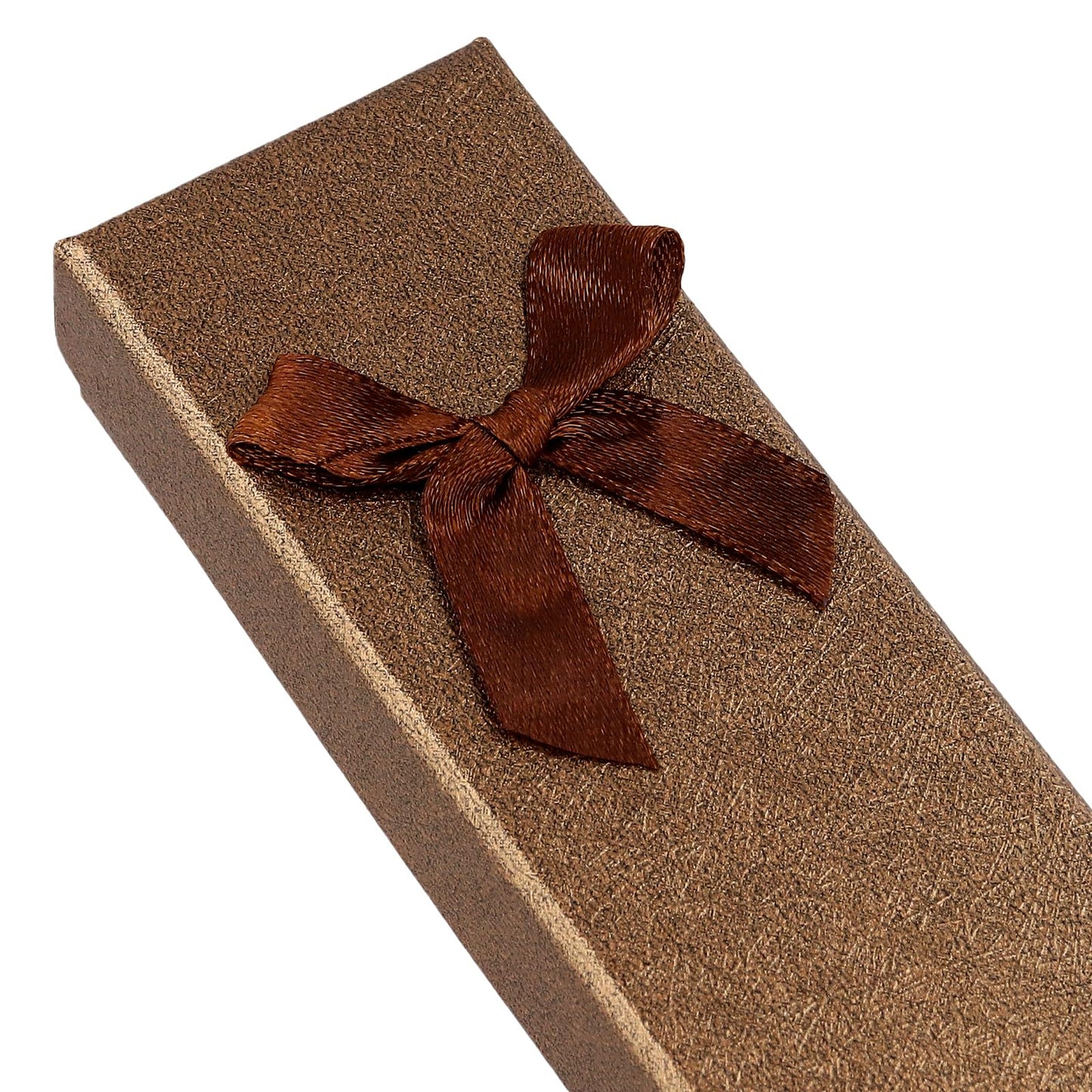 PINGEUI 50 PCS Empty Pen Gift Boxes, Brown Cardboard Pen Case Presentation Box, Jewelry Display Boxes with Bow Decor for Business Birthday Office Supplies