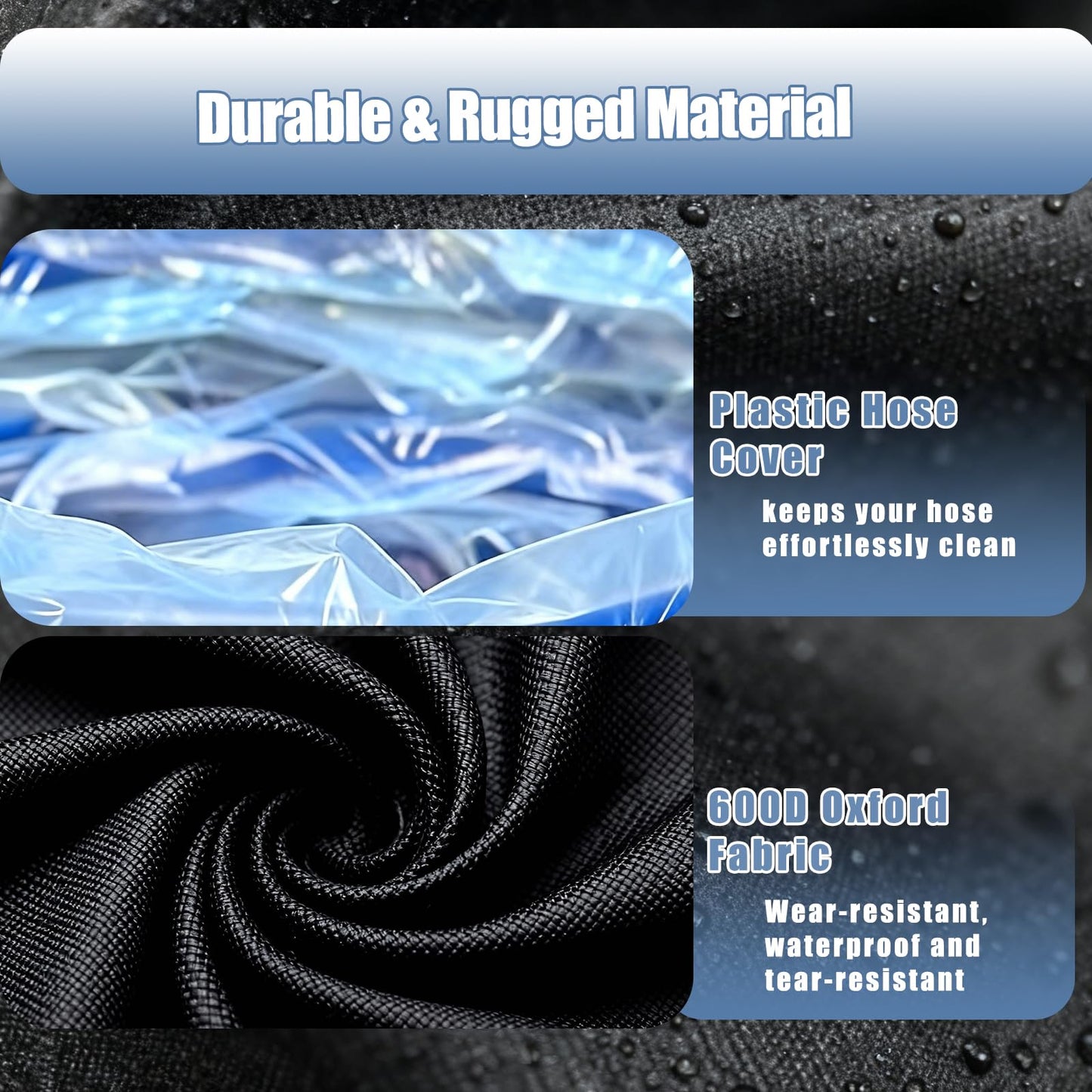 Airless Paint Sprayer Cover and 100ft Hose Cover Set, Heavy-Duty 600D Oxford Fabric Dust Cover with Hook and Loop & Drawstring, Airless Paint Sprayer Accessories (16x16x17.5in)