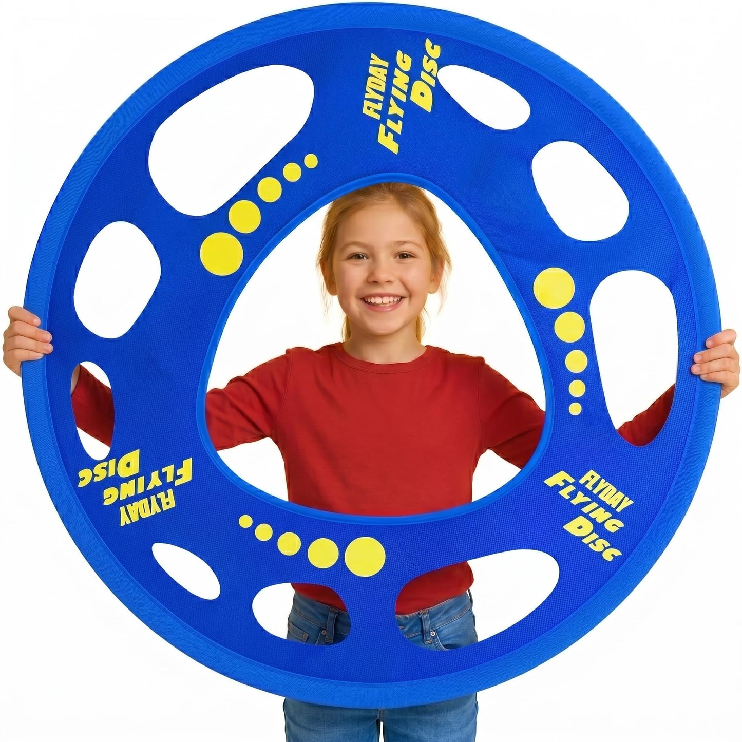 Giant Flying Disc Soft, Foldable & Floats in Air - Encourage Outdoor Play & Family Fun - Great for Kids, Parent-Child Interaction, and School Activities (27 Inch)
