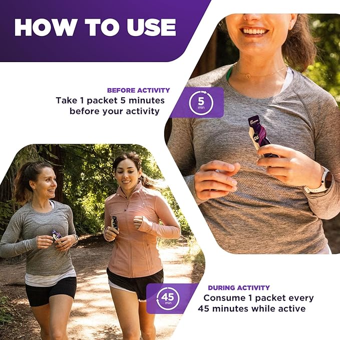 GU Energy Original Sports Nutrition Energy Gel, Vegan, Gluten-Free, Kosher, and Dairy-Free On-the-Go Energy for Any Workout, 24-Count, Jet Blackberry