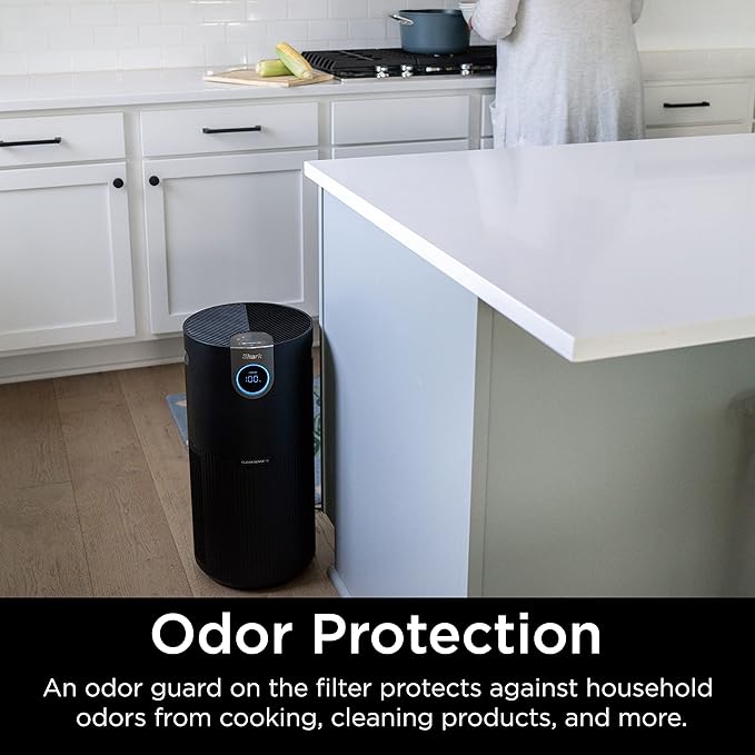 Shark Air Purifier for Home, Office, and Bedroom, Clean Sense Technology, HEPA Air Filter, 1200 Sq Ft, Captures 99.98% of Particles, Pet Dander, Pollutants, Dust, Smoke, Allergens & Smells, HP202