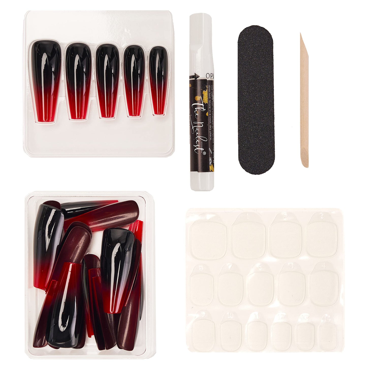 The Nailest - Instant Luxury Acrylic Press-on Nails-C-curve Long Coffin- Vamp