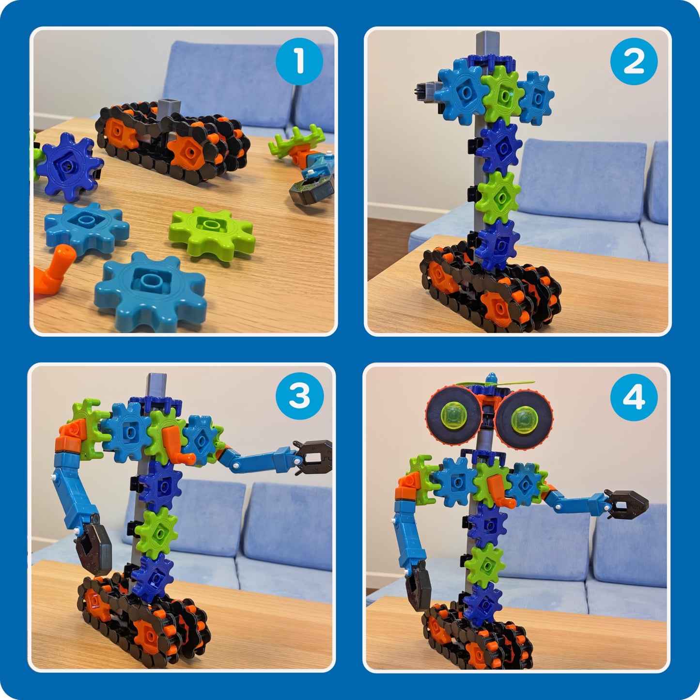 Learning Resources Gears Gears Gears Robots In Motion - Building Toys, STEM Activities, Fine Motor Skills, Toddler Construction Explorer Kit, Kindergarten Science, Boys and Girls Gifts