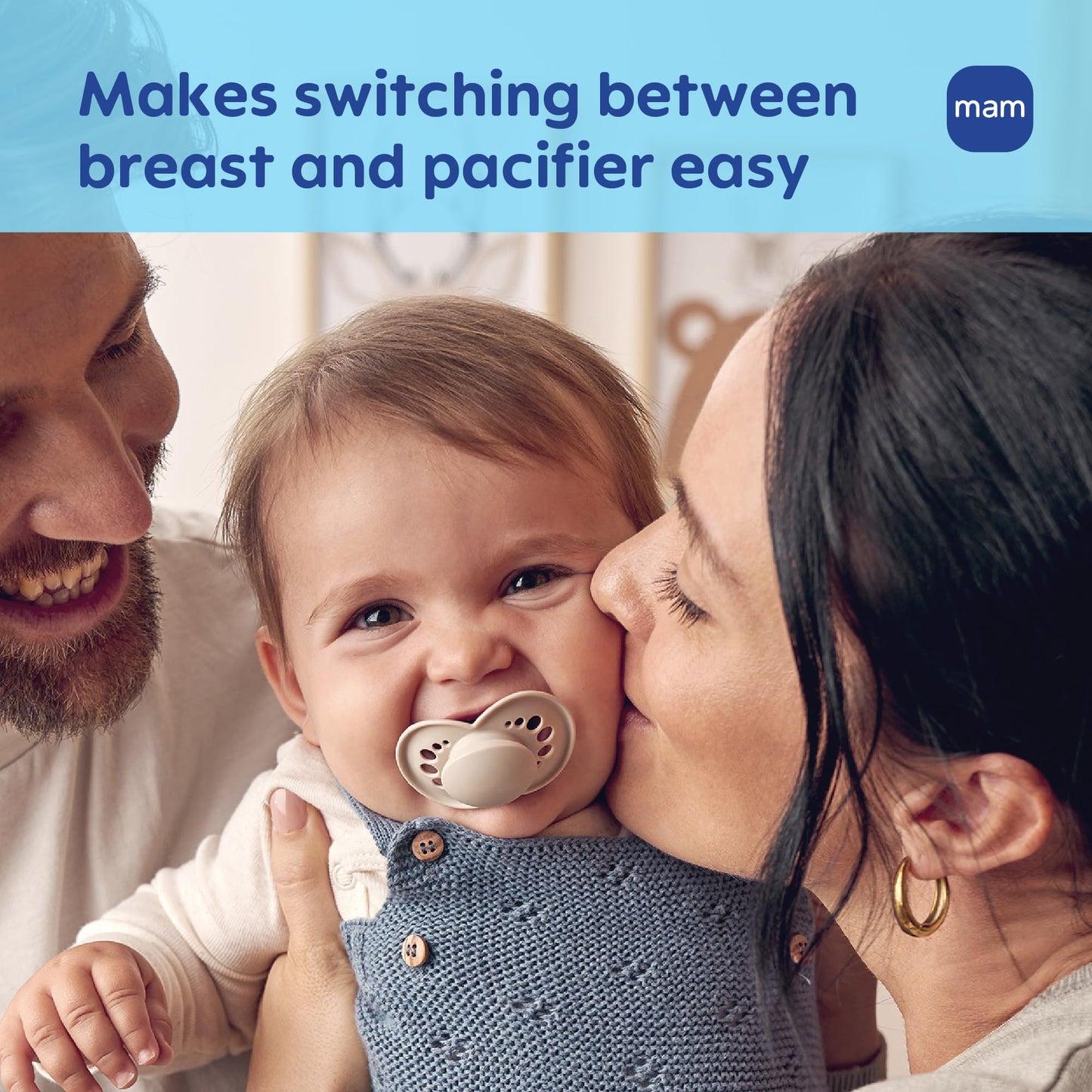 MAM Original Matte Baby Pacifiers 6-16 Months, Binky for Newborn Babies, BPA-Free Skin Soft Silicone Nipple, Easy to Clean, Developed with Medical Experts, 6 Count, Made in Europe
