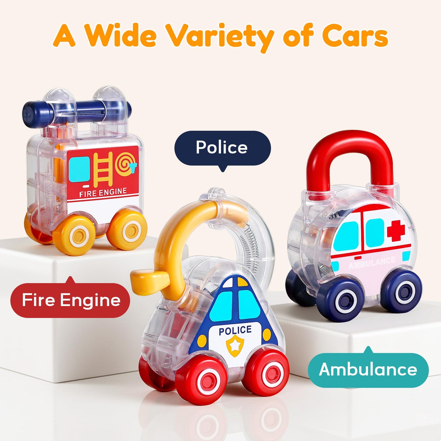 iPlay, iLearn Toddler Lock Key Toy, Montessori Learning Sorting Matching Toy, Baby Fine Motor Development, Infant Activity Push Car, Educational Birthday Gift 12 18 Month 1 2 3 Year Old Kid Boy Girl