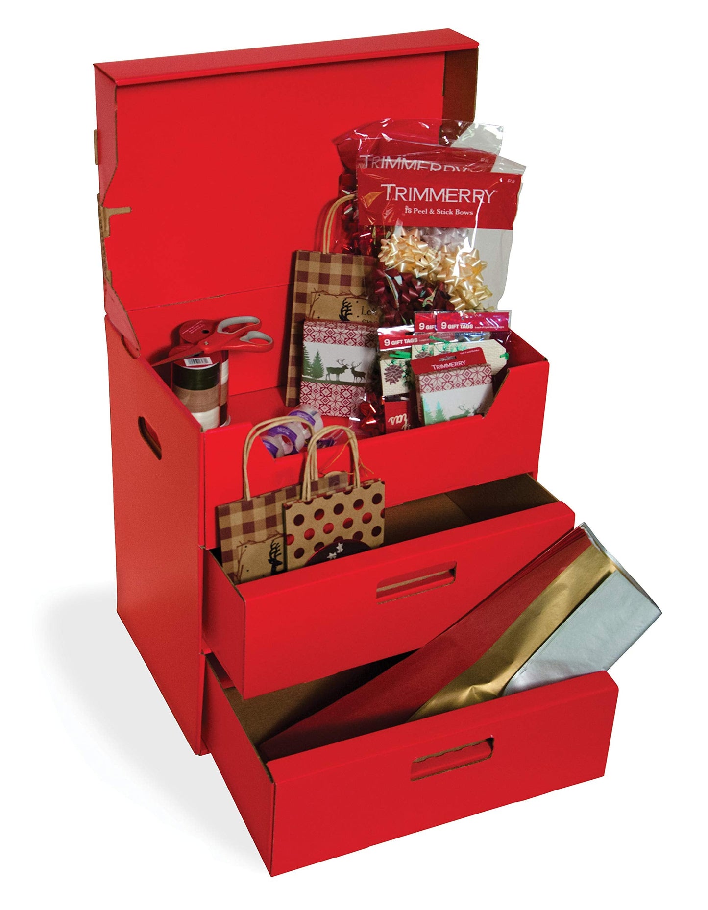 Classroom Keepers Tool Box, Red, 20"H x 19-1/2"W x 13-1/2"D, 1 Piece