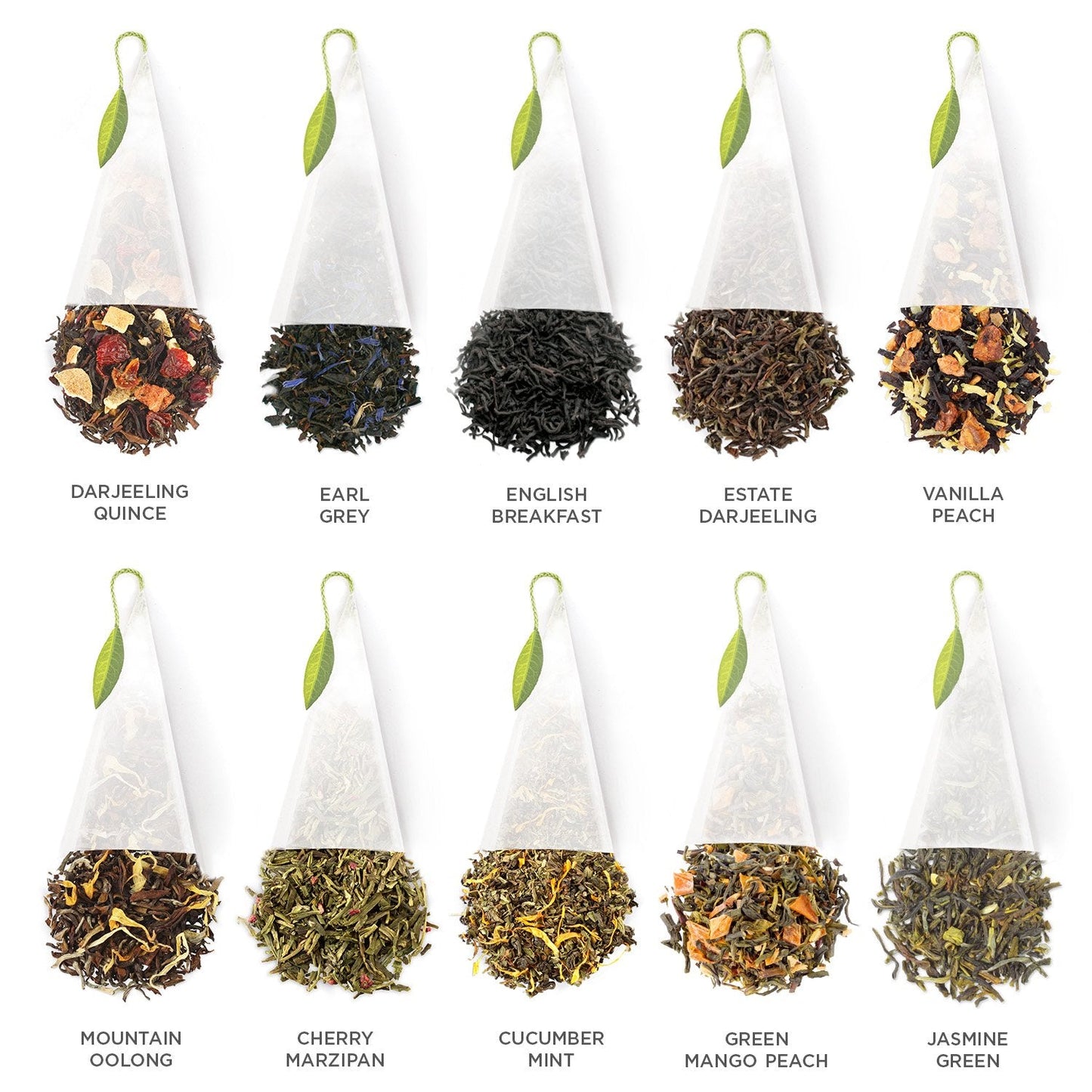 Tea Forte Organic Assorted Variety Tea Sampler, Tea Tasting Tea Chest Gift Box with 40 Handcrafted Pyramid Tea Infuser Bags, Black Tea, Herbal Tea, Oolong Tea, Green Tea, White Tea