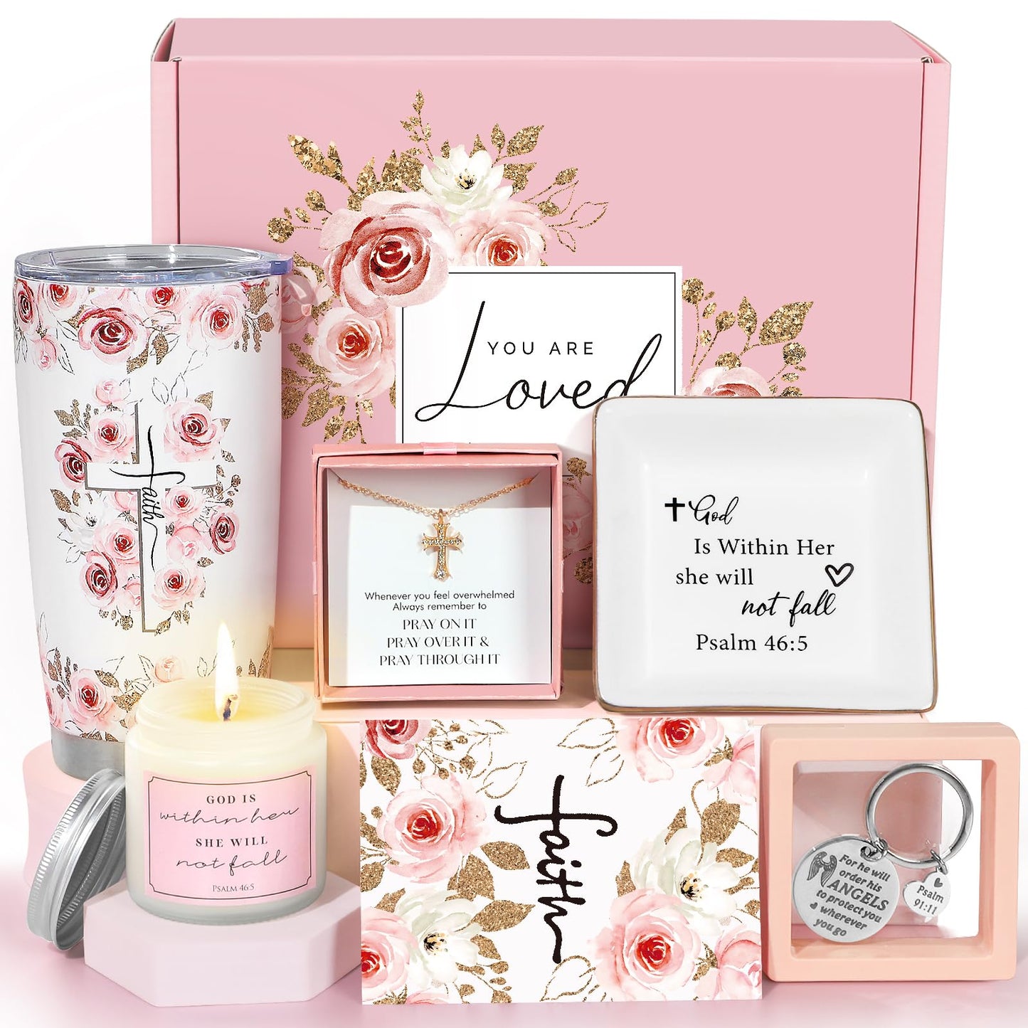 Christian Gifts for Women - Religious Gifts for Women - Inspirational Christian Gifts Set for Woman Friend, Mom, Grandma, Sister, Christian Birthday Gifts, Spiritual Gifts, Catholic Gifts for Woman