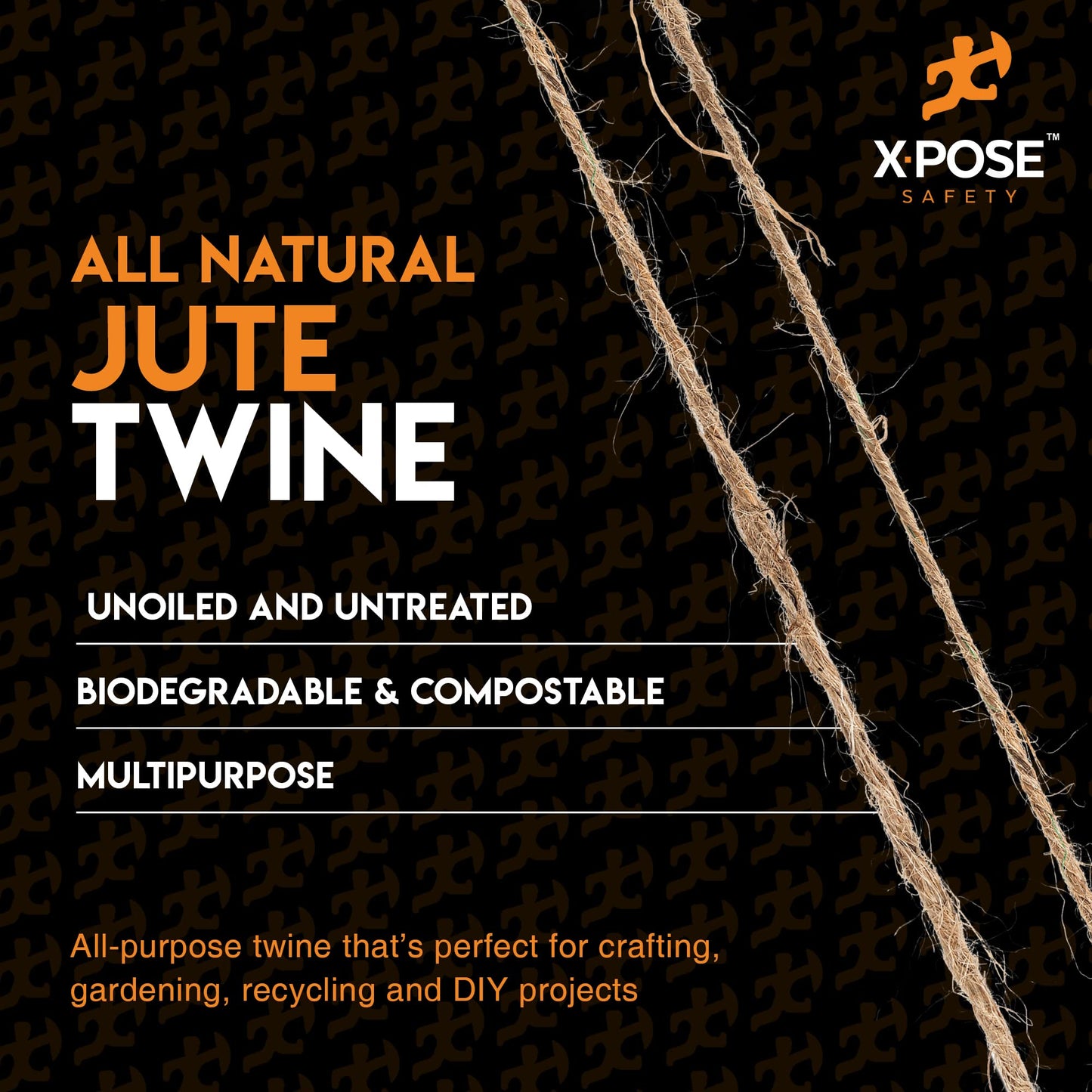 Jute Twine - 3 Ply Brown Roll 150 Feet Natural Jute String for Crafts, Packaging, Wrapping, Decorative Rope Cord for Hanging Ornaments (2 Packs)