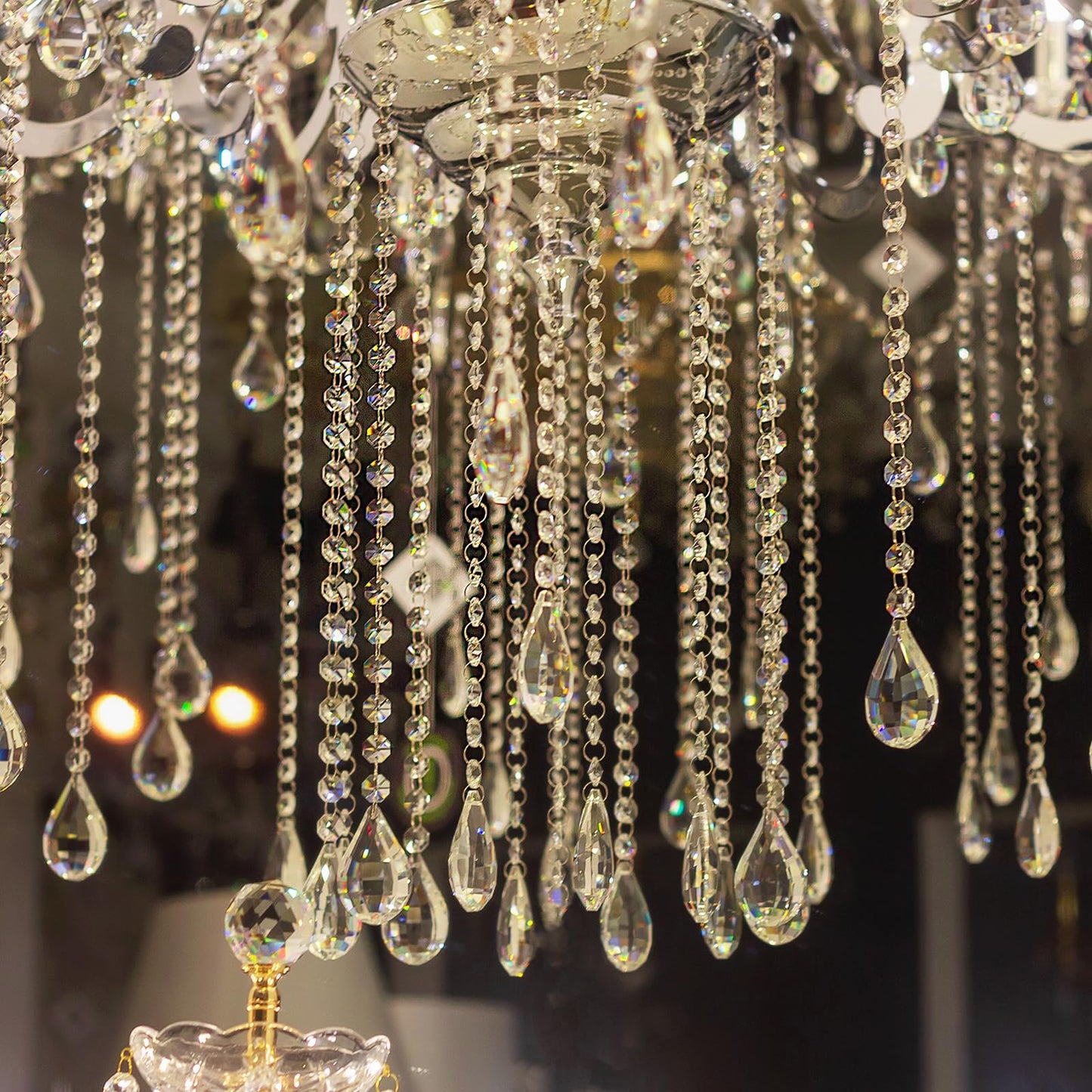PATIKIL Teardrop Crystal Chandelier Pendants Beads, 10 Pack 60mm Length 38mm Chandelier Prisms Parts Ornaments Hanging Beads for DIY Arts Crafts Decoration, Sky Blue
