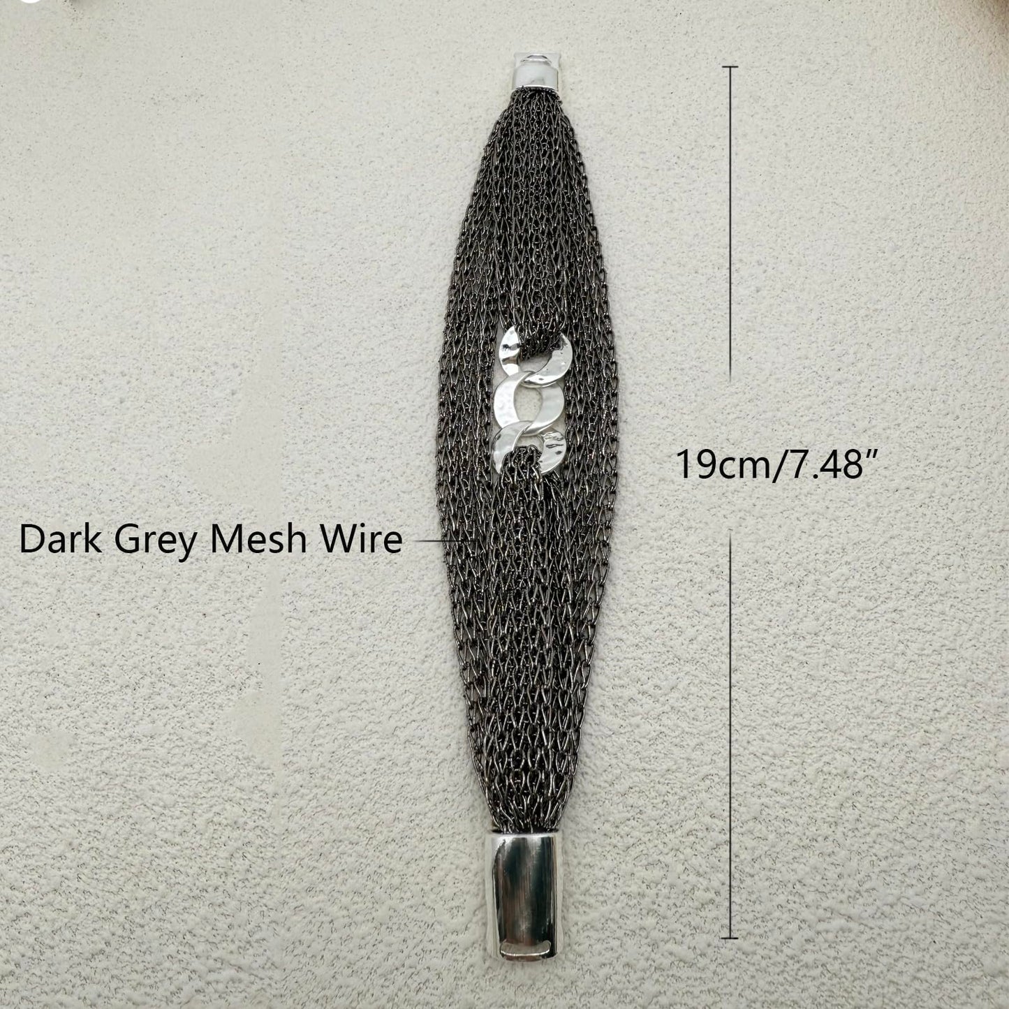 YKKZART Mesh Bracelet for Women Dainty Three Circle Link Bracelet Stack Multi-layer Mesh Chain Bracelet for Women Birthday Gift