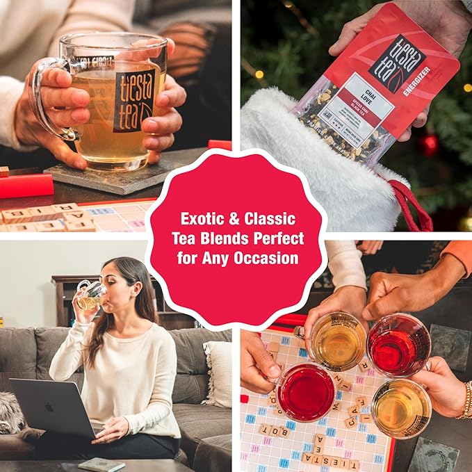 Tiesta Tea - Chai Love Tea | Spiced Chai Black Tea | Premium Loose Leaf Tea Blend | High Caffeinated Black Tea | Make Hot or Iced Tea & Brews up to 25 Cups - 1.9 Ounce Resealable Pouch