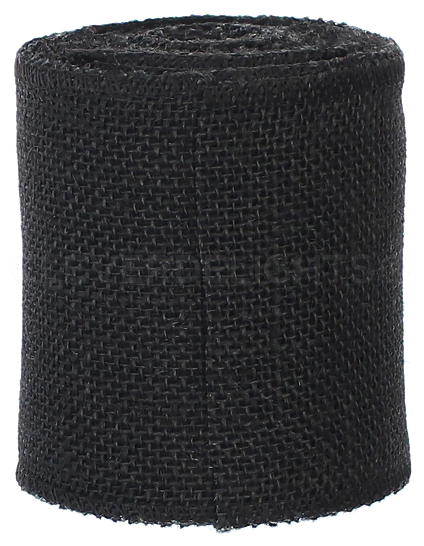 CleverDelights 4" Black Burlap Ribbon - Finished Edge - 10 Yards - Jute Burlap Fabric