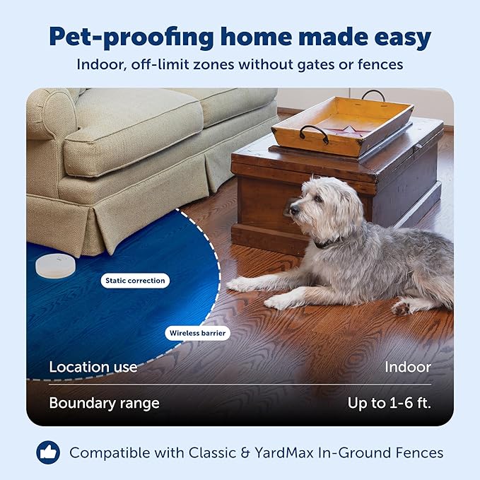 PetSafe Pawz Away Indoor Wireless Pet Barrier, Electric Training System for Dogs & Cats with Receiver Collar