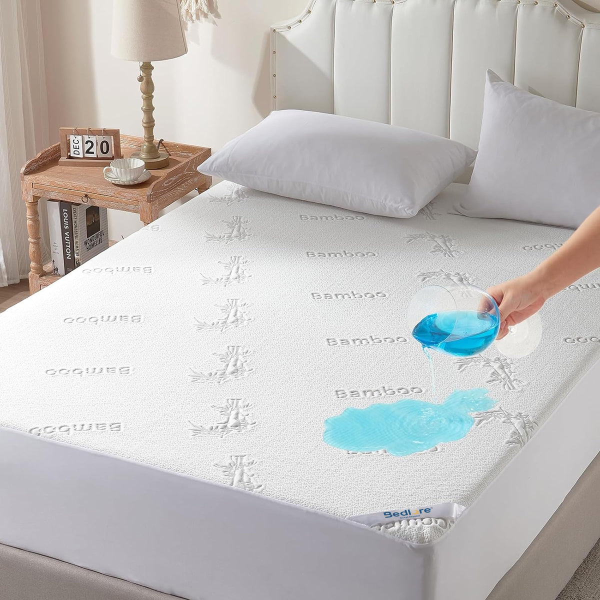 Full Size Waterproof Mattress Protector Bamboo Viscose Bed Cover