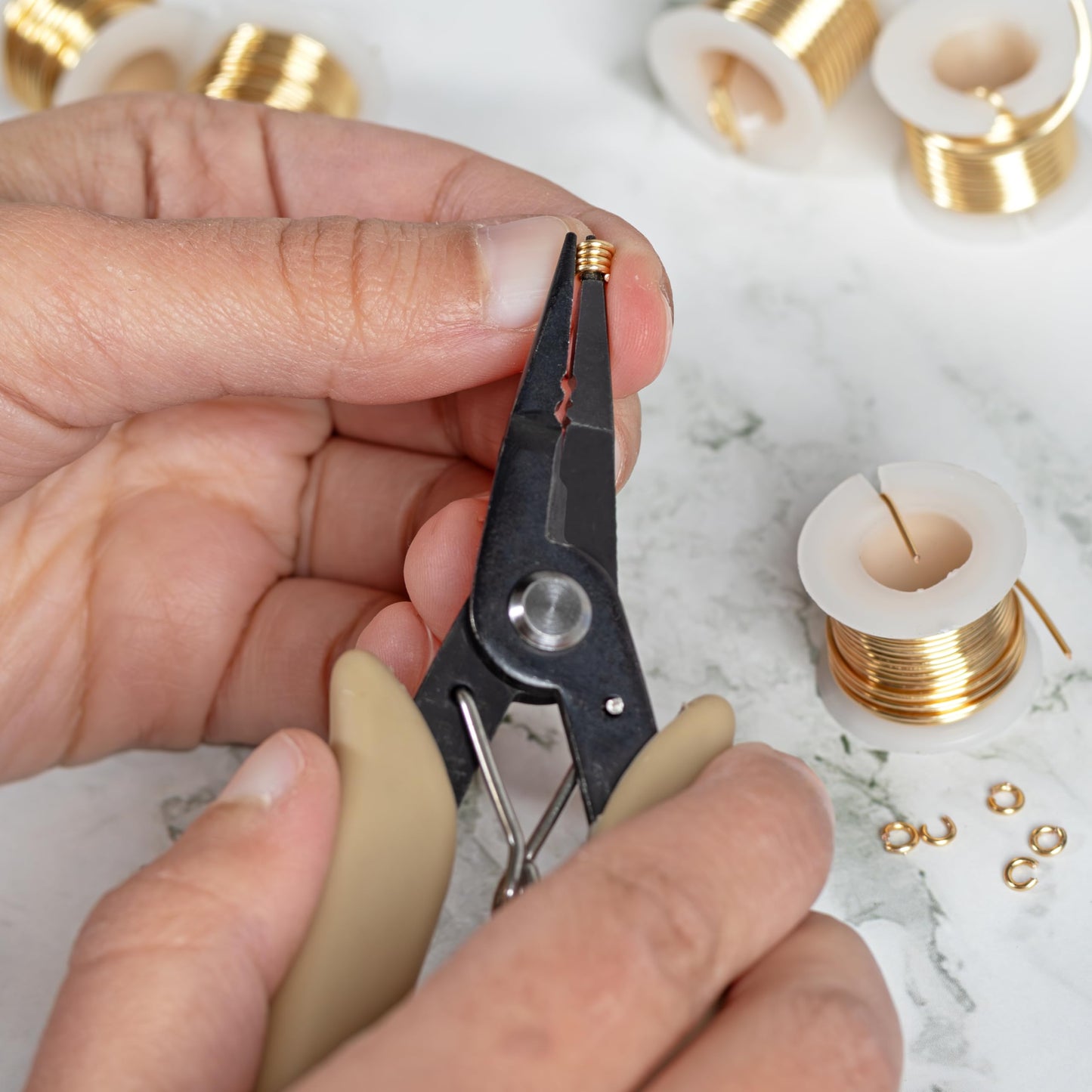 The Beadsmith Beader's All-in-One Pliers – Multifunctional Jewelry Making Tool, 5.25 Inches, w/Round Nose, Chain Nose, Crimper & Flex-Wire Cutter, Patent Pending