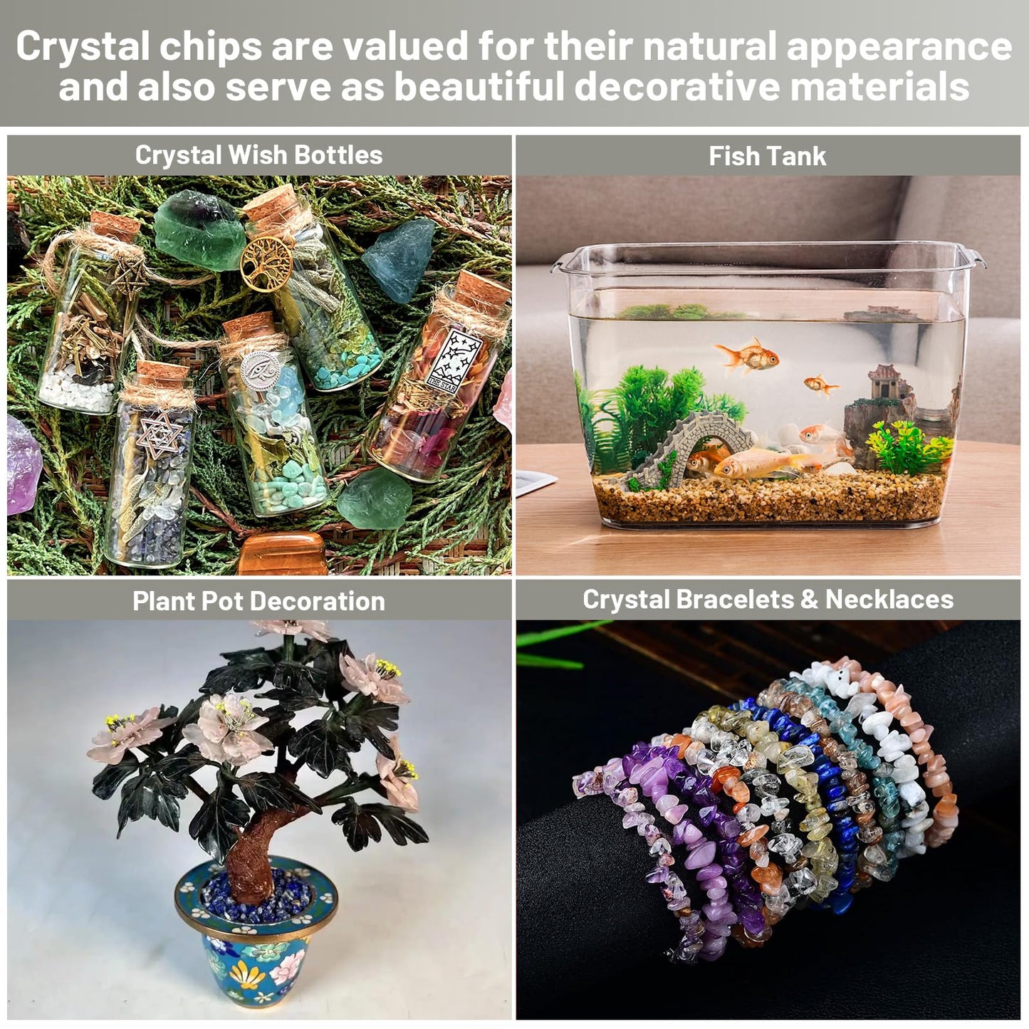 1.1lb Natural Crushed Crazy Agate Crystal Tumbled Chips-Healing Crystals Chips Bulk, Crushed Crystal Gemstones for Crafts, Beautiful Package for Gift (Crazy Agate)