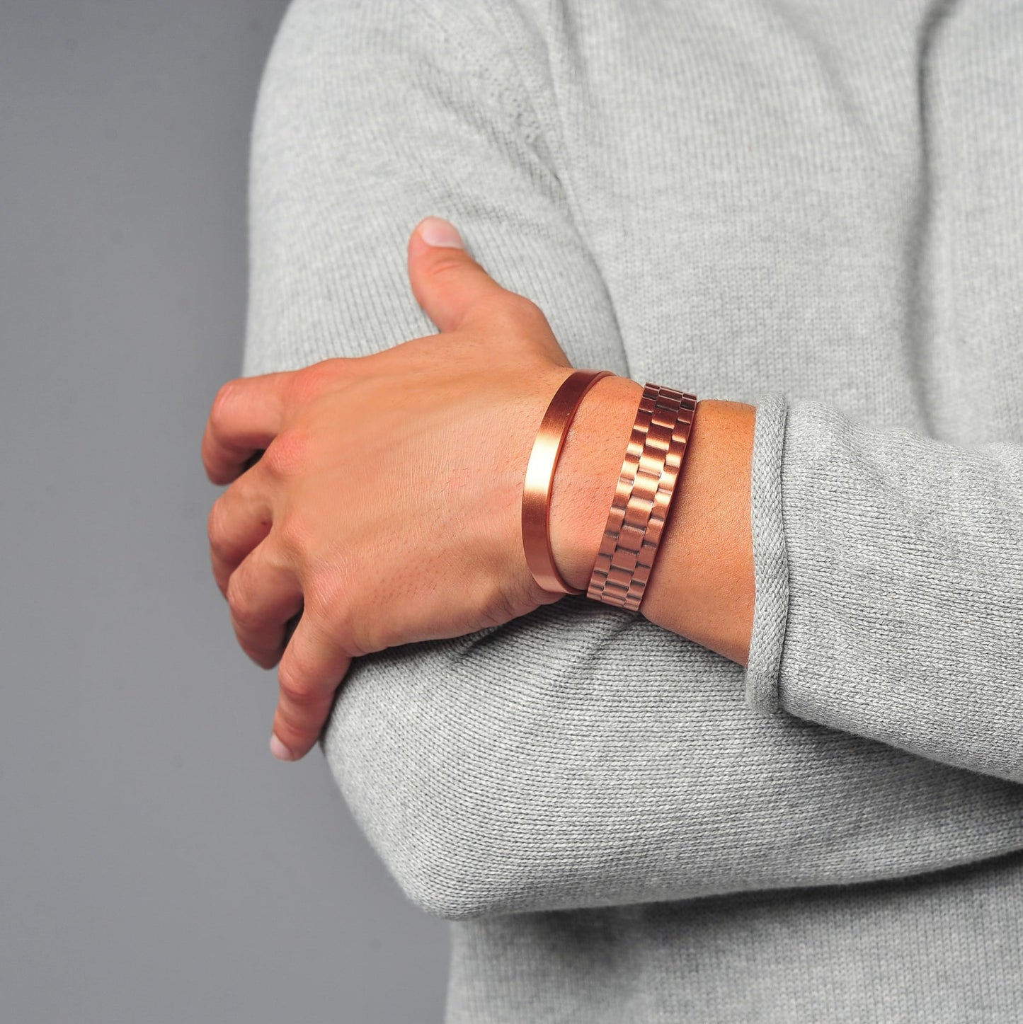Earth Therapy Minimalist Matte Black Magnetic Cuff Bracelet For Men and Women - Adjustable - Ultra Strength
