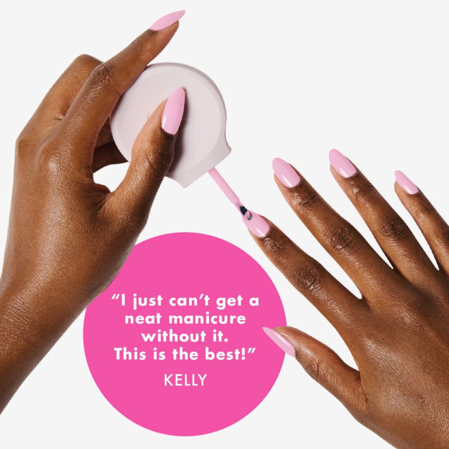 Olive & June - The Poppy Universal Nail Polish Bottle Handle | Paint with Both Hands | Ergonomic Grip for Neat, Easy, Steady At-Home Manicures | Soft Silicone | Fits Any Bottle | Patented Design