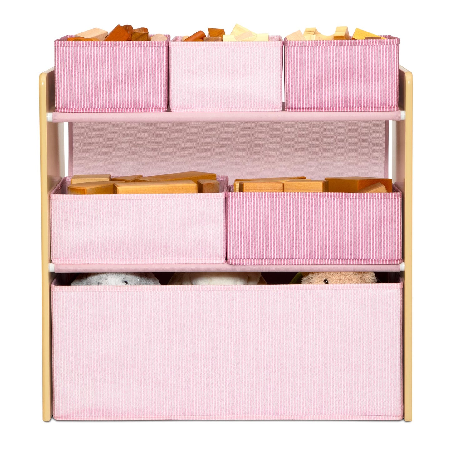 Delta Children - GapKids 6 Bin Toy Organizer - Greenguard Gold Certified, Blush Pink