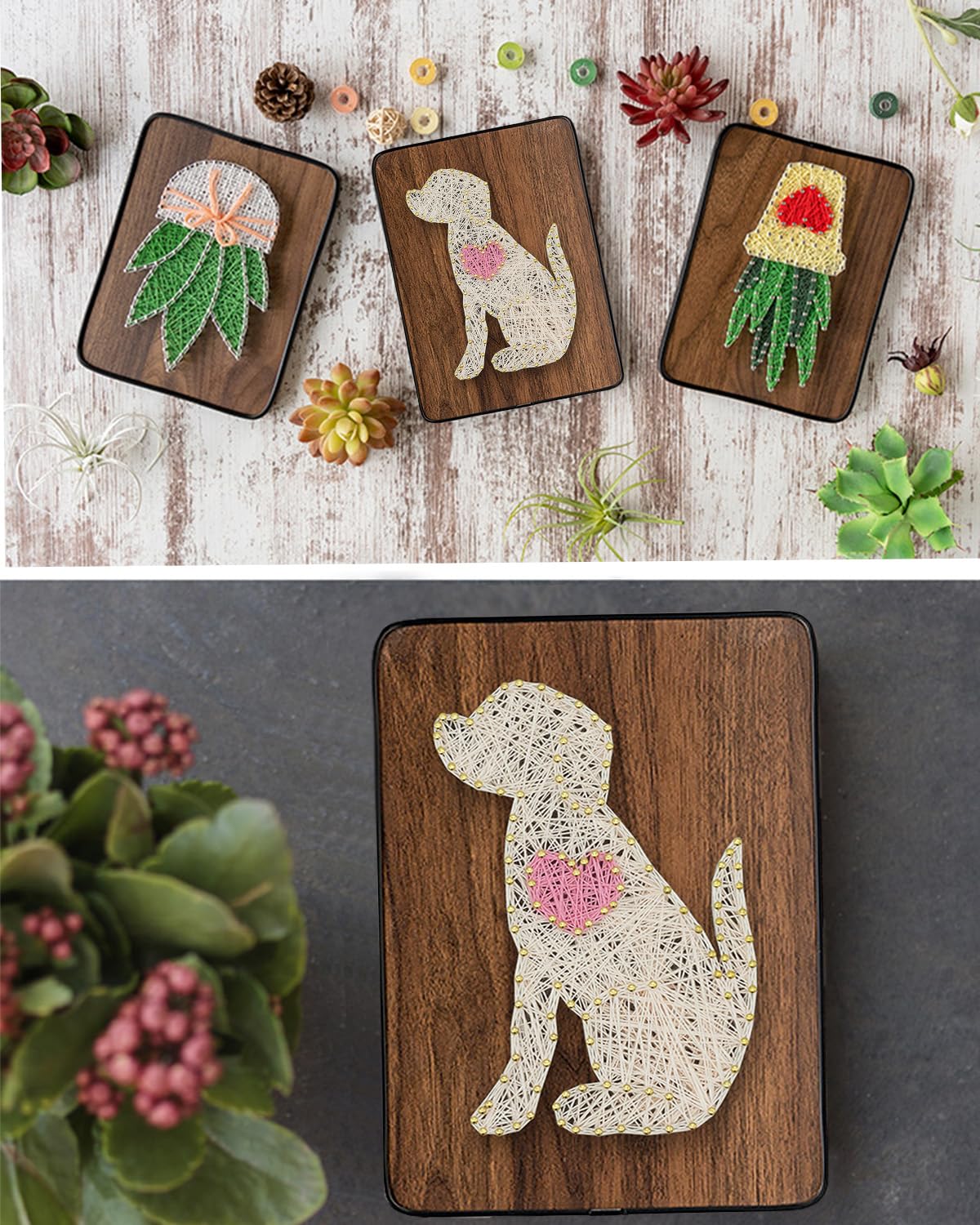 BAZIMA DIY String Art Kit for Beginner, DIY Dog Craft Kit,Unique Gift,Craft Kit for Holidays