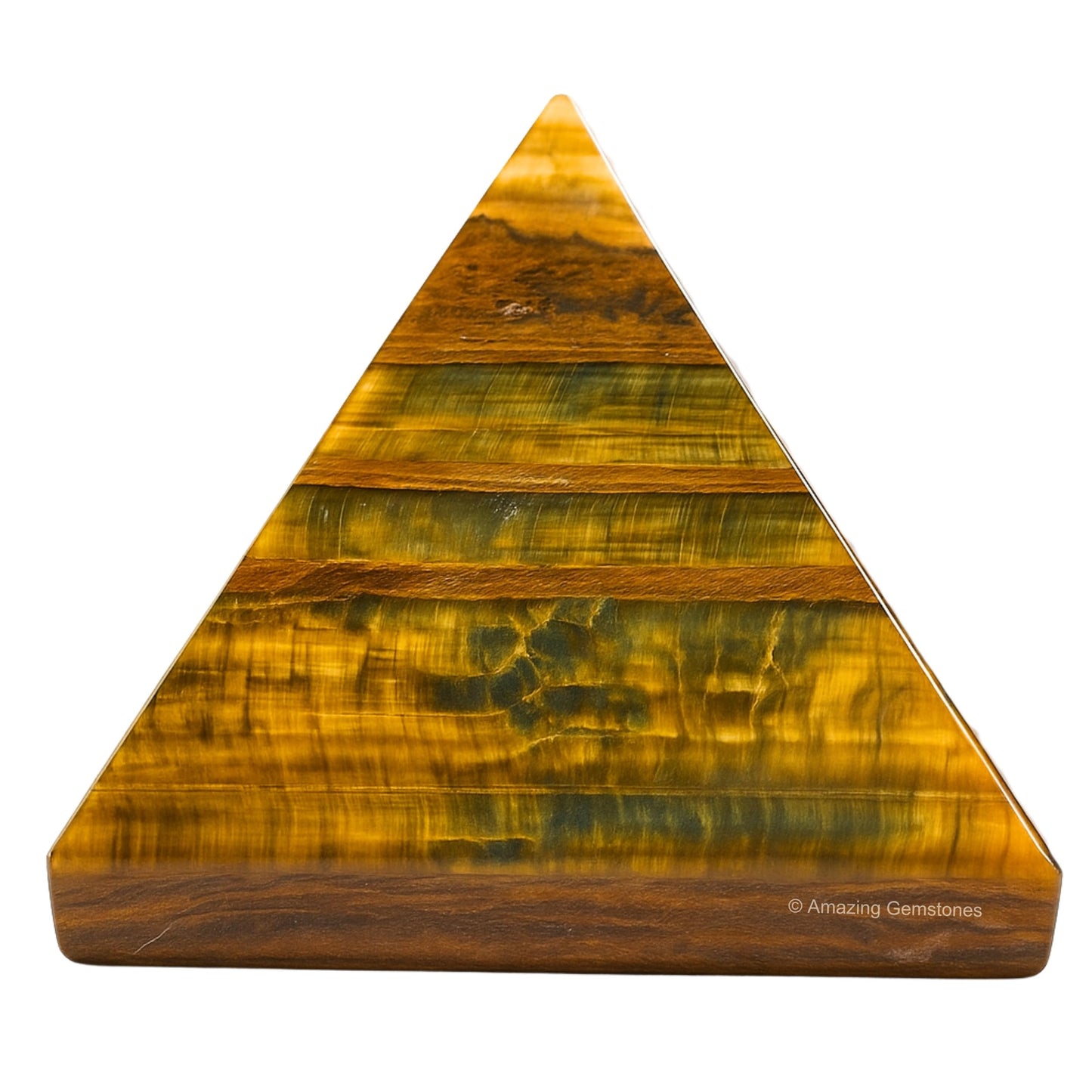 Amazing Gemstone Nellite Pyramid Crystal Healing Stones - 1.5" Great Pyramid Figurine of Natural Stone Pyramid for Meditation, Reiki, Chakra Balancing and Crystal Pyramids Grid