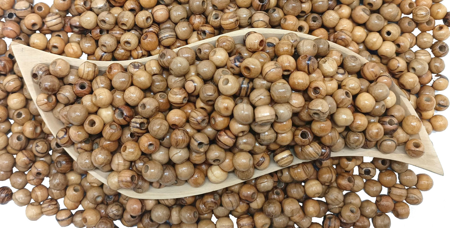 ZULUF 10mm Olive Wood Mala Beads Bulk (1000pcs) Cuentas para Hacer Rosarios Católicos Wooden Craft Beads for Jewelry Making Rosaries & Bracelets Holy Land Bethlehem with Certificate BEAD045