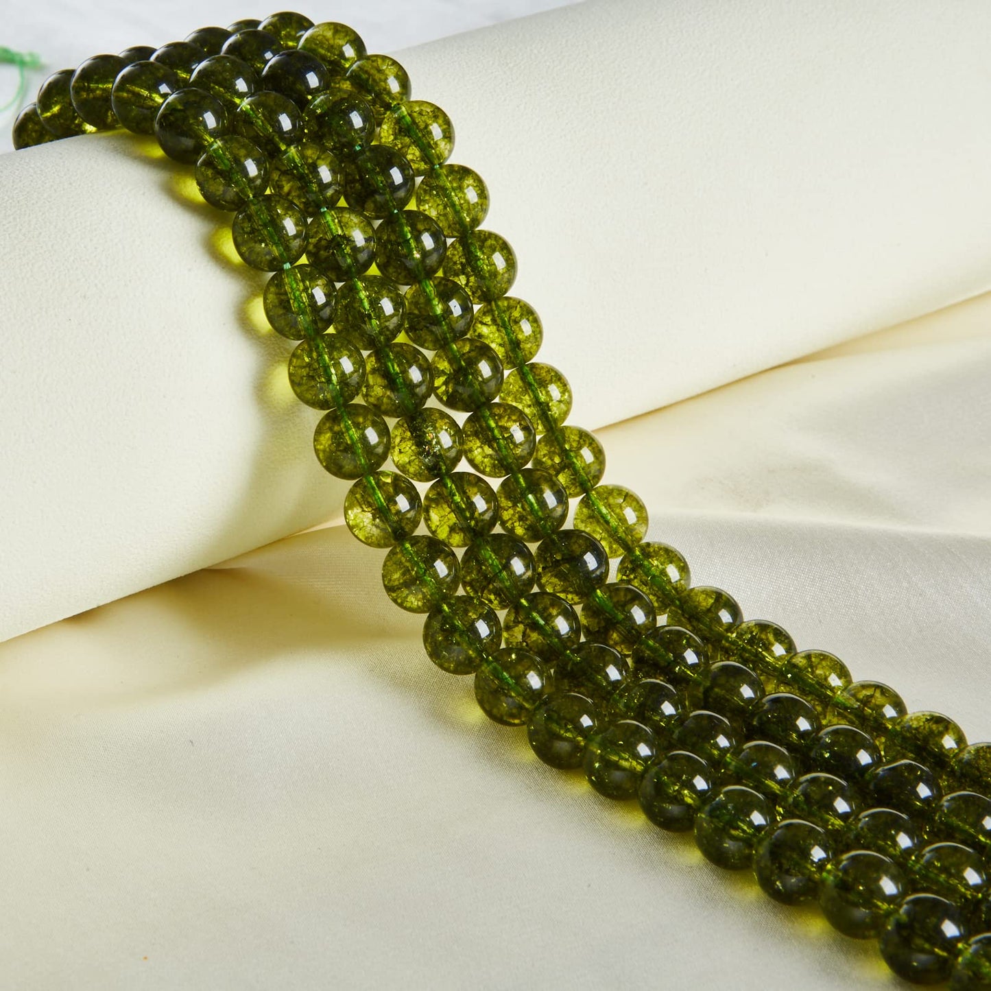 100pcs 8mm Peridot Beads Natural Gemstone Beads Round Loose Beads for Jewelry Making