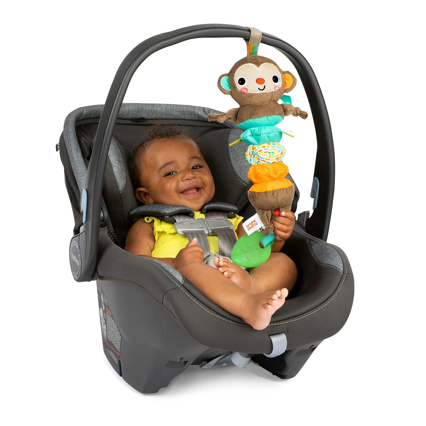 Bright Starts Pull, Play & Boogie Musical Activity Toy for Stroller - Monkey - Unisex, Newborn +