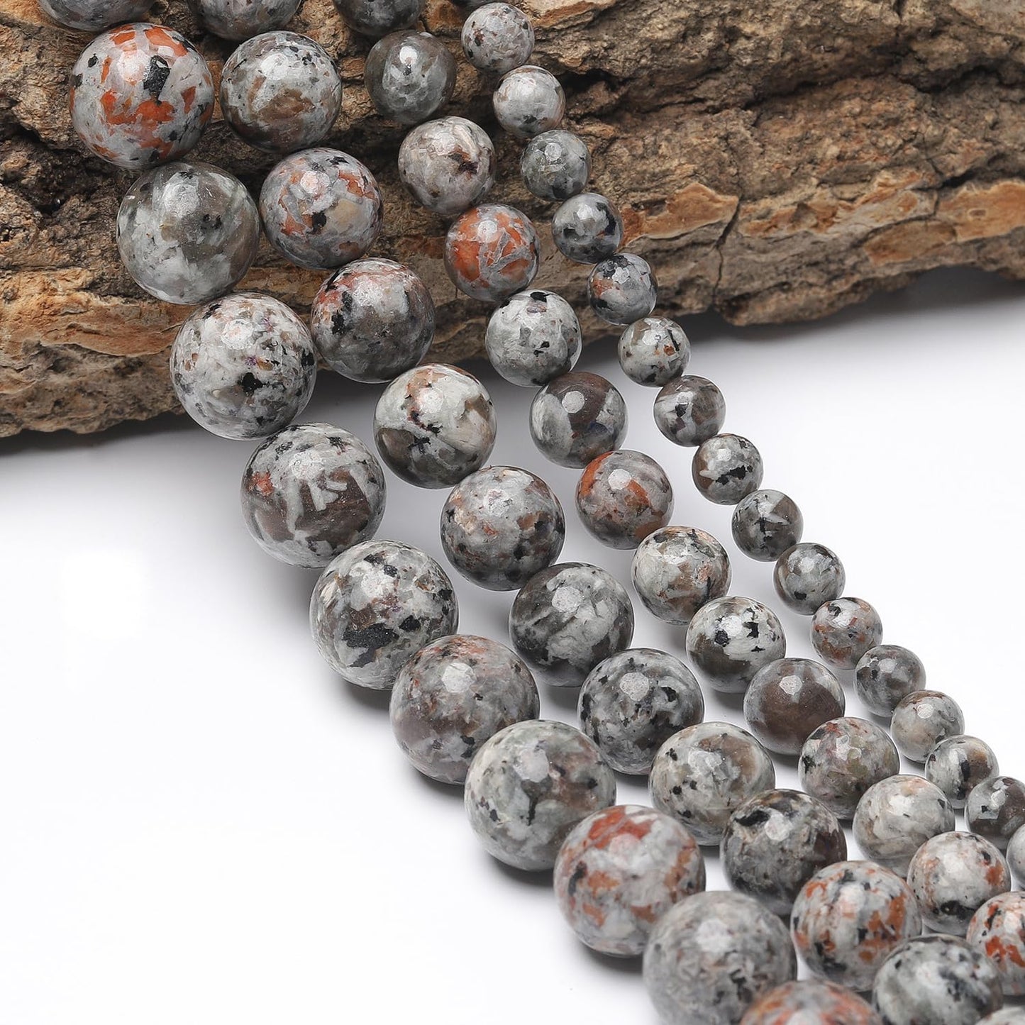6mm Flame Stone Natural Stone Beads Round Loose Beads for Jewelry Making Yochus DIY Beads Bracelet Necklace