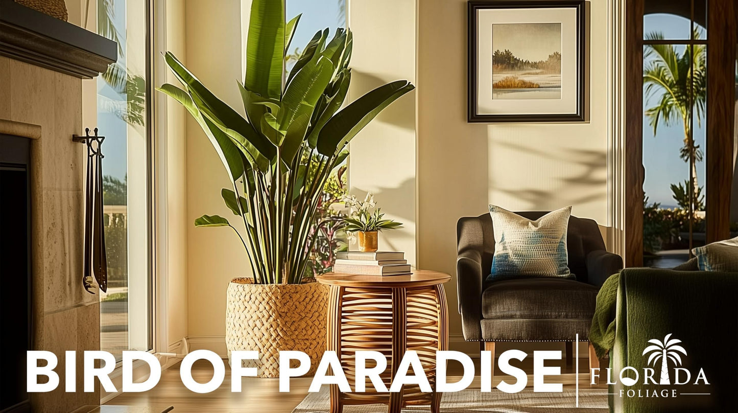 Orange Bird of Paradise | 1 Large Trade Gallon Size Pot | Strelitzia Reginae | Exotic Tropical Plants for Home and Garden | Lush Foliage Accent
