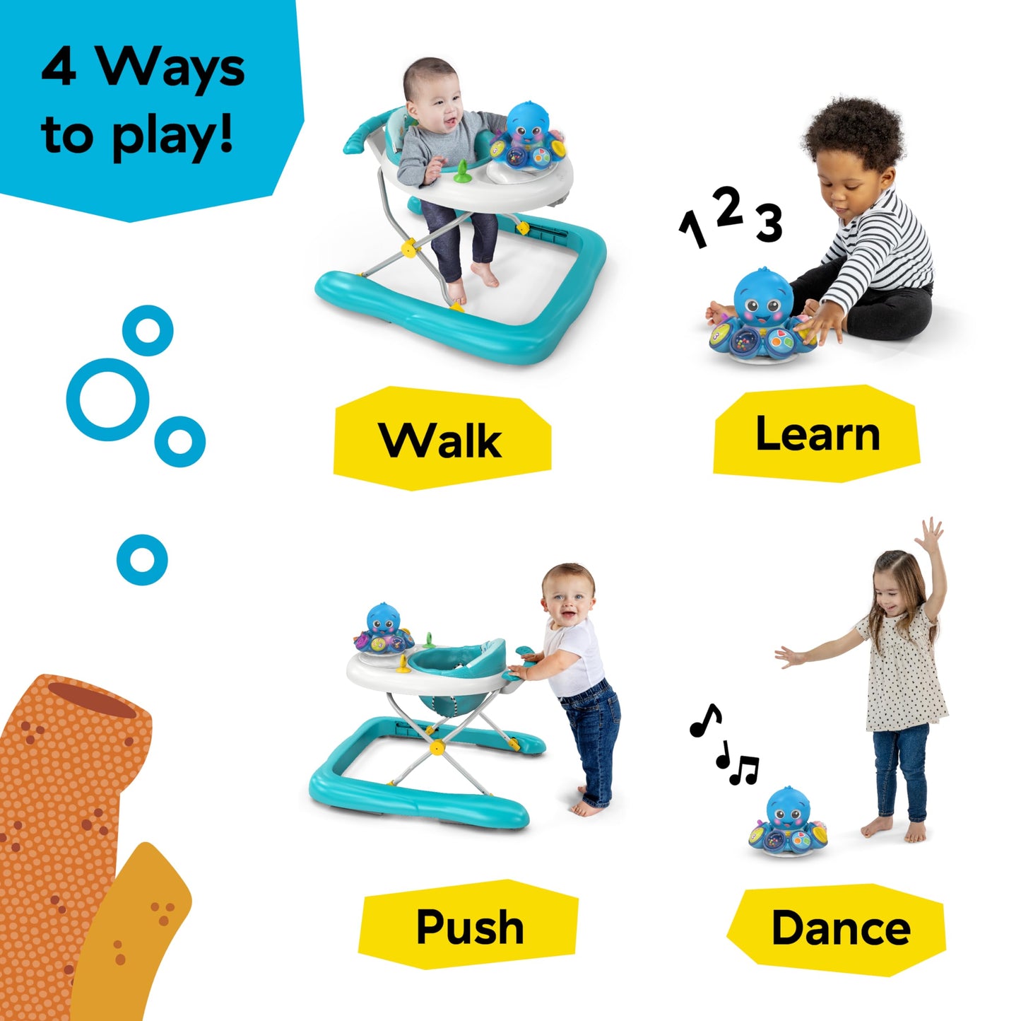 Baby Einstein Step & Twirl Opus 4-in-1 Activity Walker, Musical, for Infants Ages 6 to 24 Months