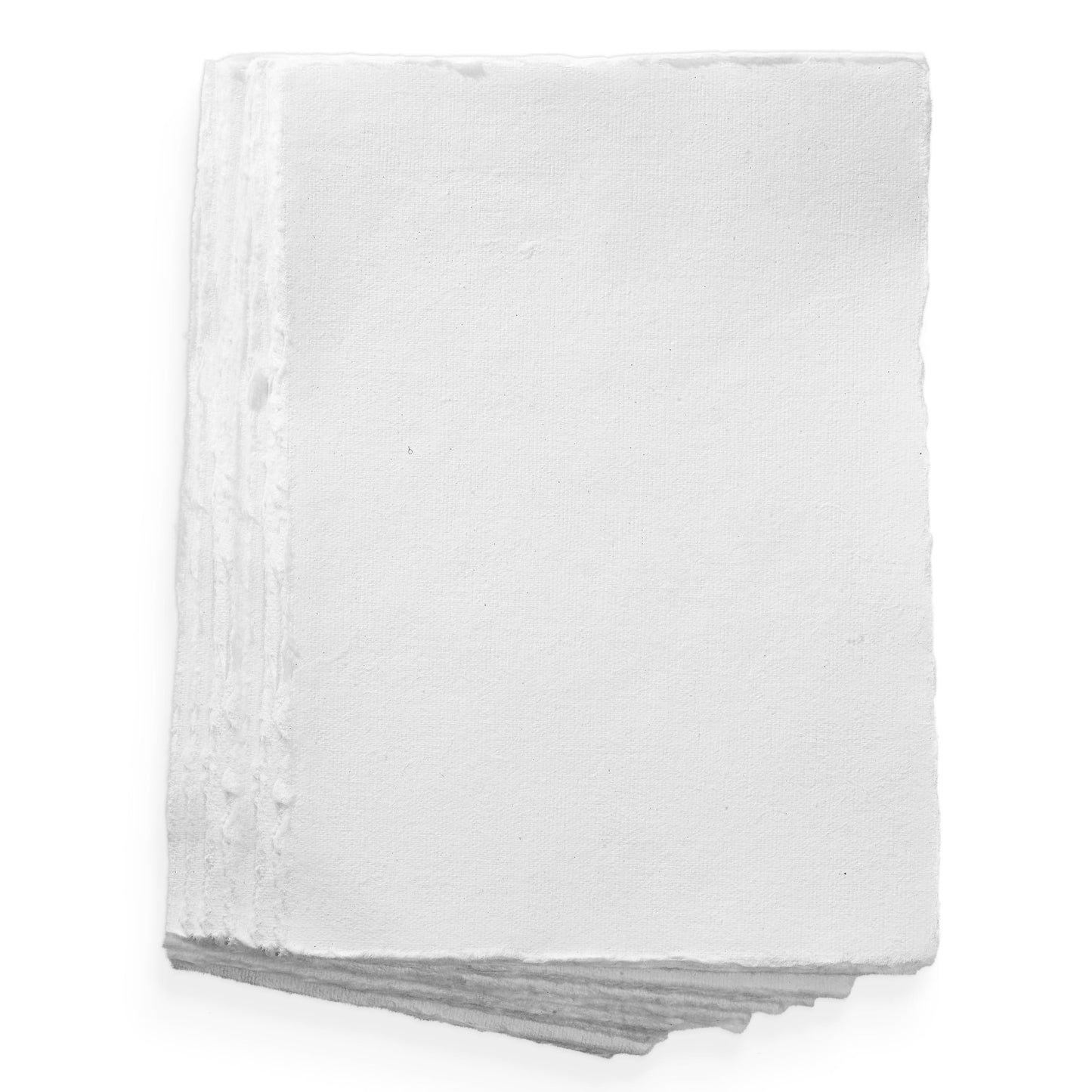 Wanderings A5 Handmade Deckled Edge Cotton Paper - Cold Pressed Texture - Paint, Watercolor, Writing, Printer - Cards, Invitations, Menus, Arts and Crafts. 50 Pack White 150gsm - 5.8" x 8.3"