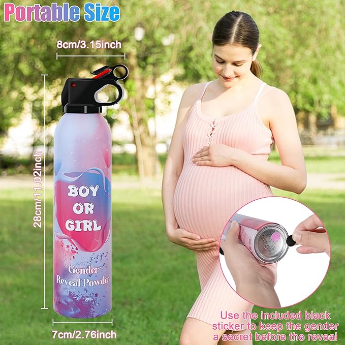 4 Pack Pink Gender Reveal Smoke Bombs for Baby Girl, Color Powder or Dust for Gender Announcement Idea, Baby Shower Decoration, Supply, Party