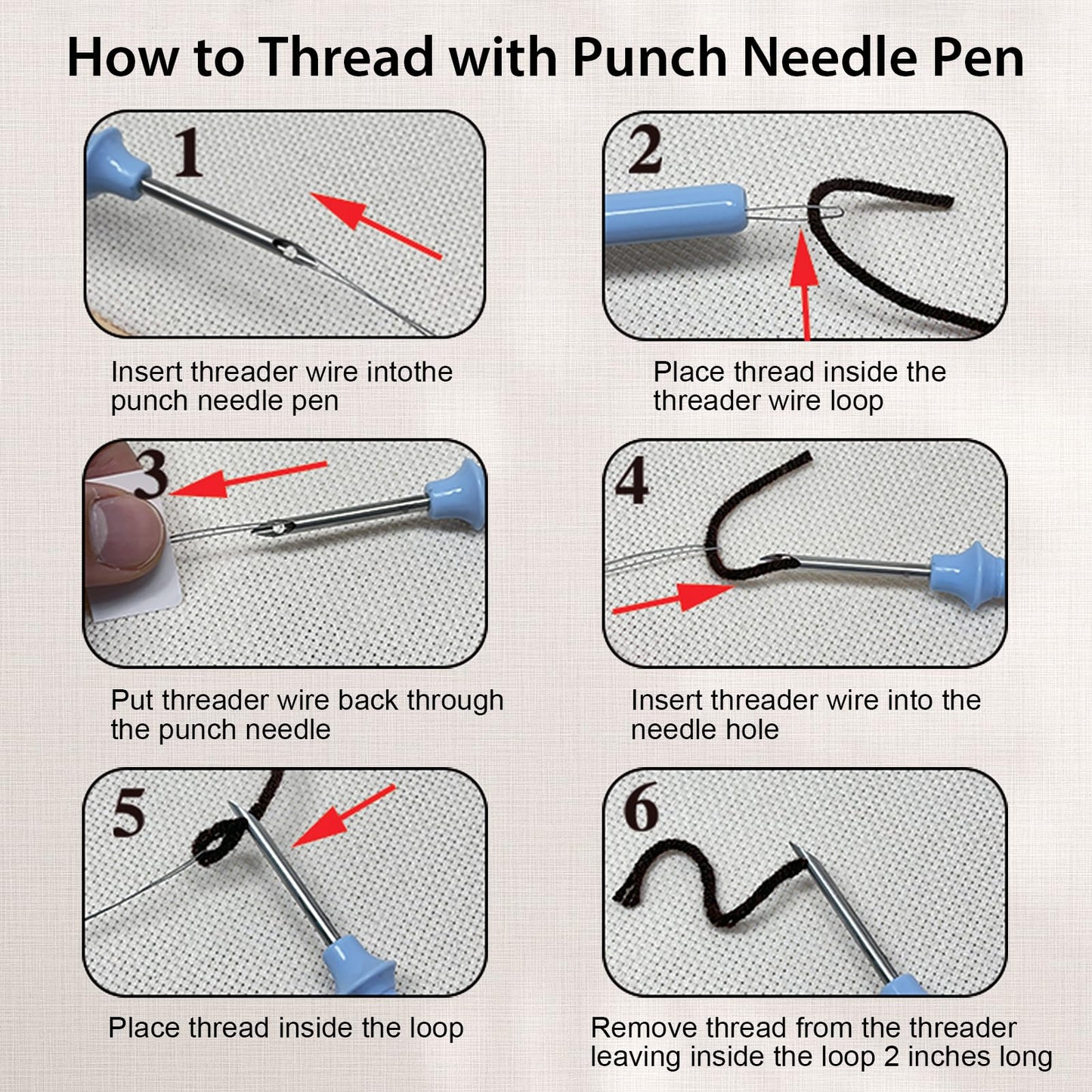 Nuberlic 3 Pack Punch Needle Kits for Beginners Mushroom Embroidery Pattern with Hoop Embroidery Punch Needle Starter Craft Set, Perfect Handmade Gift for Adults & Teens (Beginner-Friendly Crafts)
