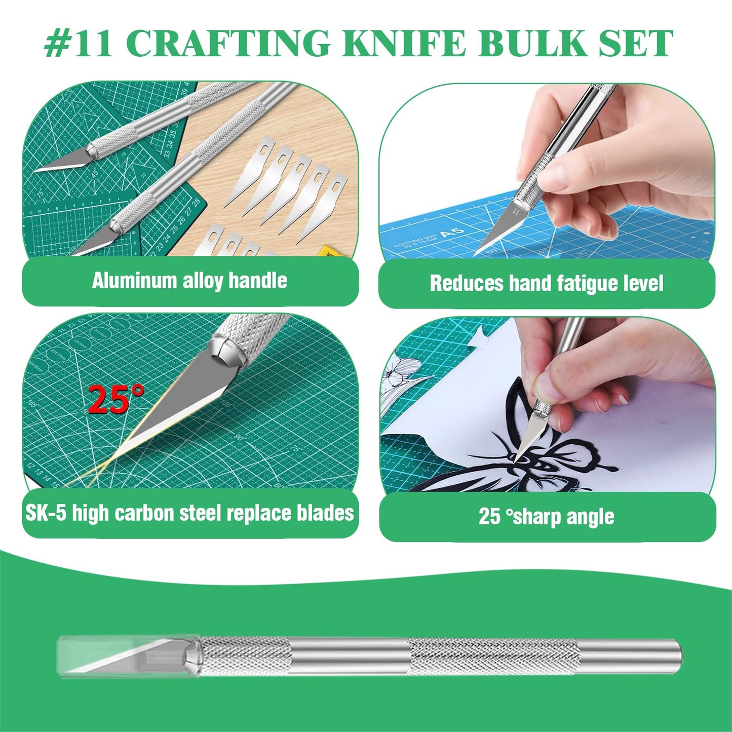 Yauhar 17Pcs Hobby Model Basic Tool Kit Contains Flush Pliers, Mini File, Crafting Knife with Replacement Blades, Tweezers, Professional Modeling Building Fixing Set for Gundam