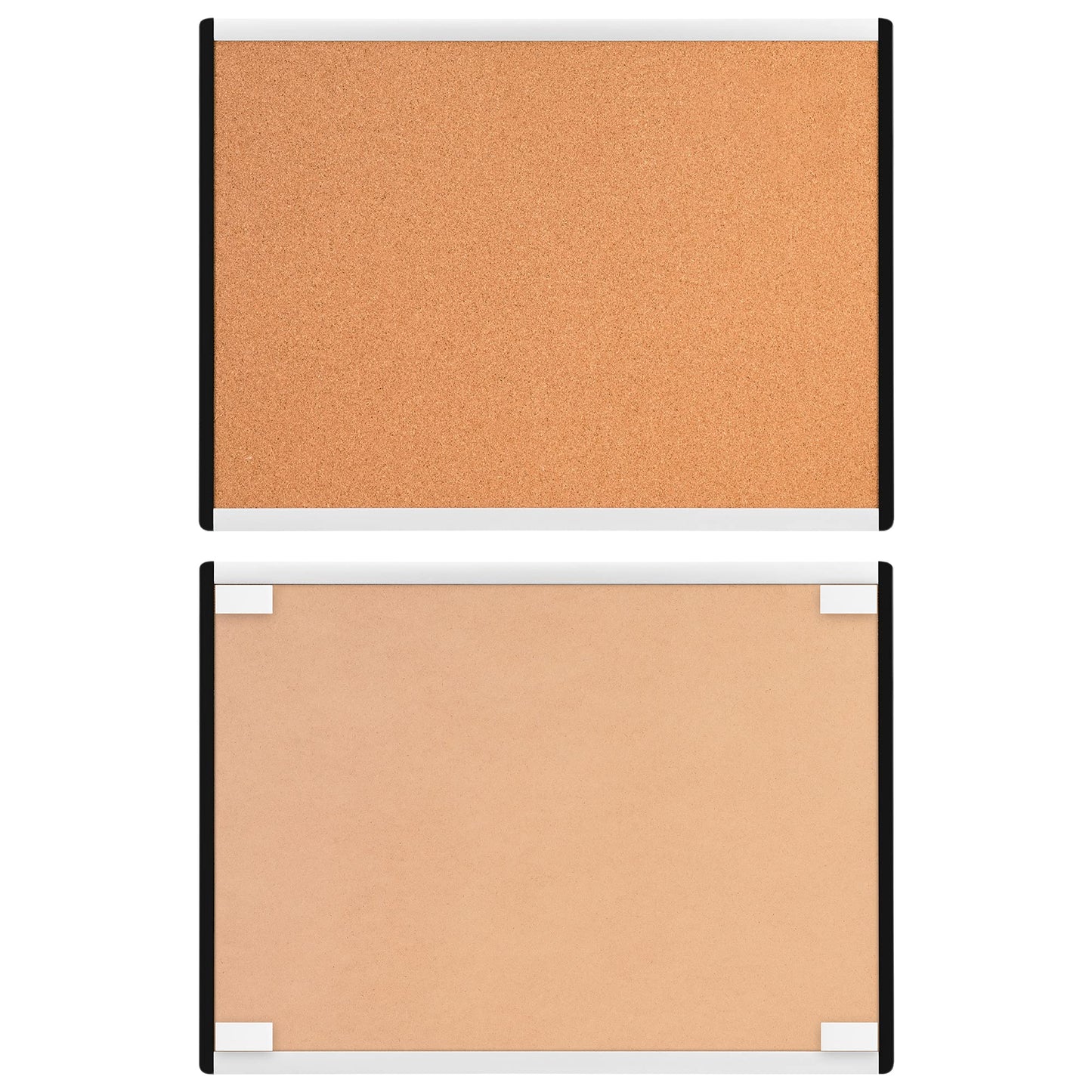 Amazon Basics Cork BulletinBoard, 23" x 17", Pin Board for Office & Home with Aluminum/Plastic Frame, 3 Pack