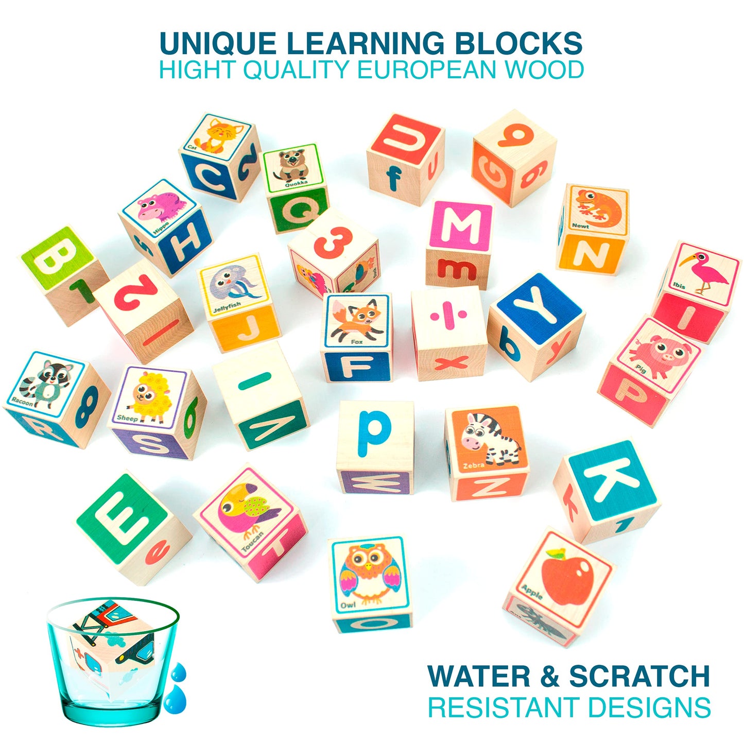 QUOKKA Wooden Blocks & Puzzles for Toddlers