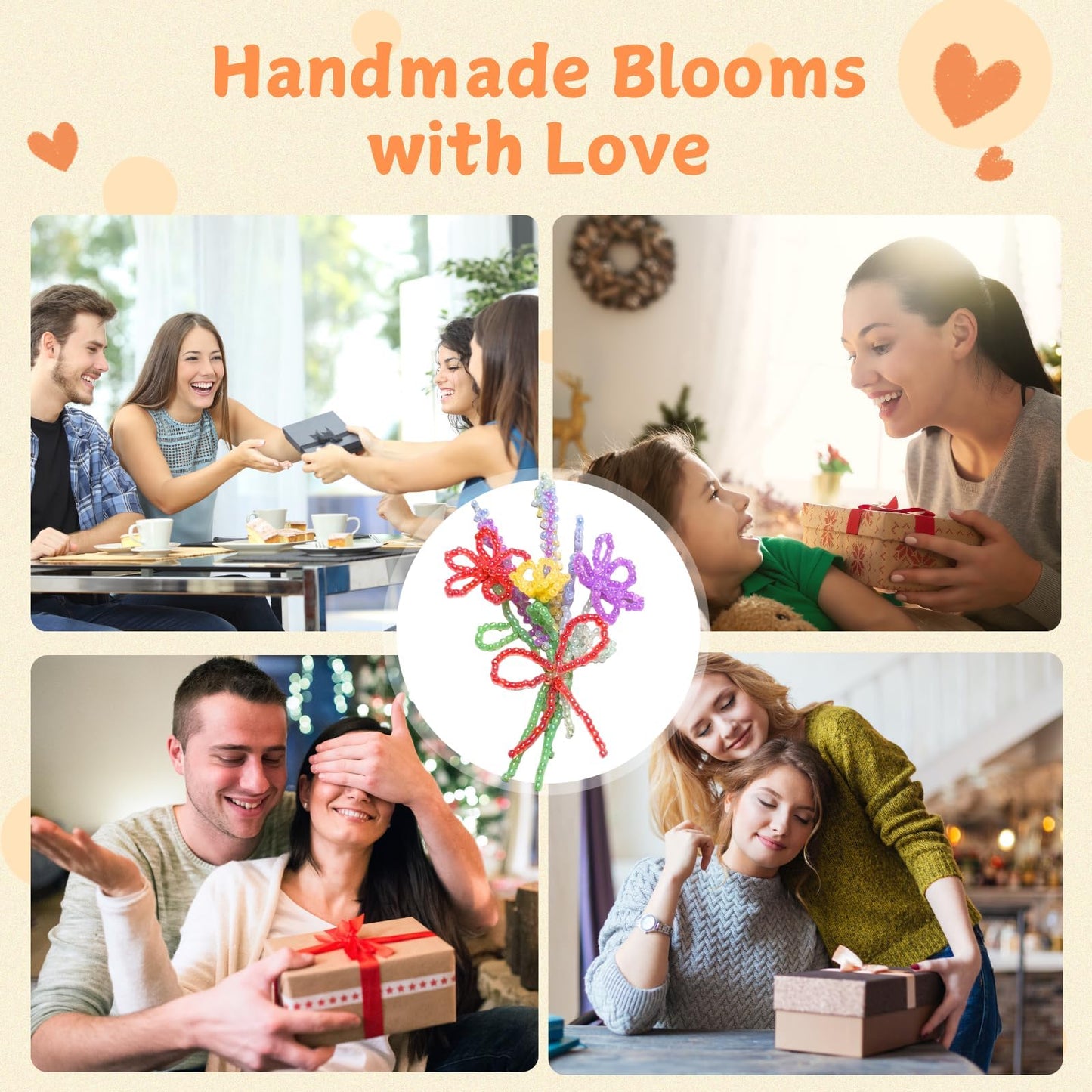 Beaded Plant Kit for Beginners: DIY Home Decor with Mini Vase Stand & Video Tutorial - Stress-Relieving Craft for Adult, Desk Decoration, Birthday Gift for Women