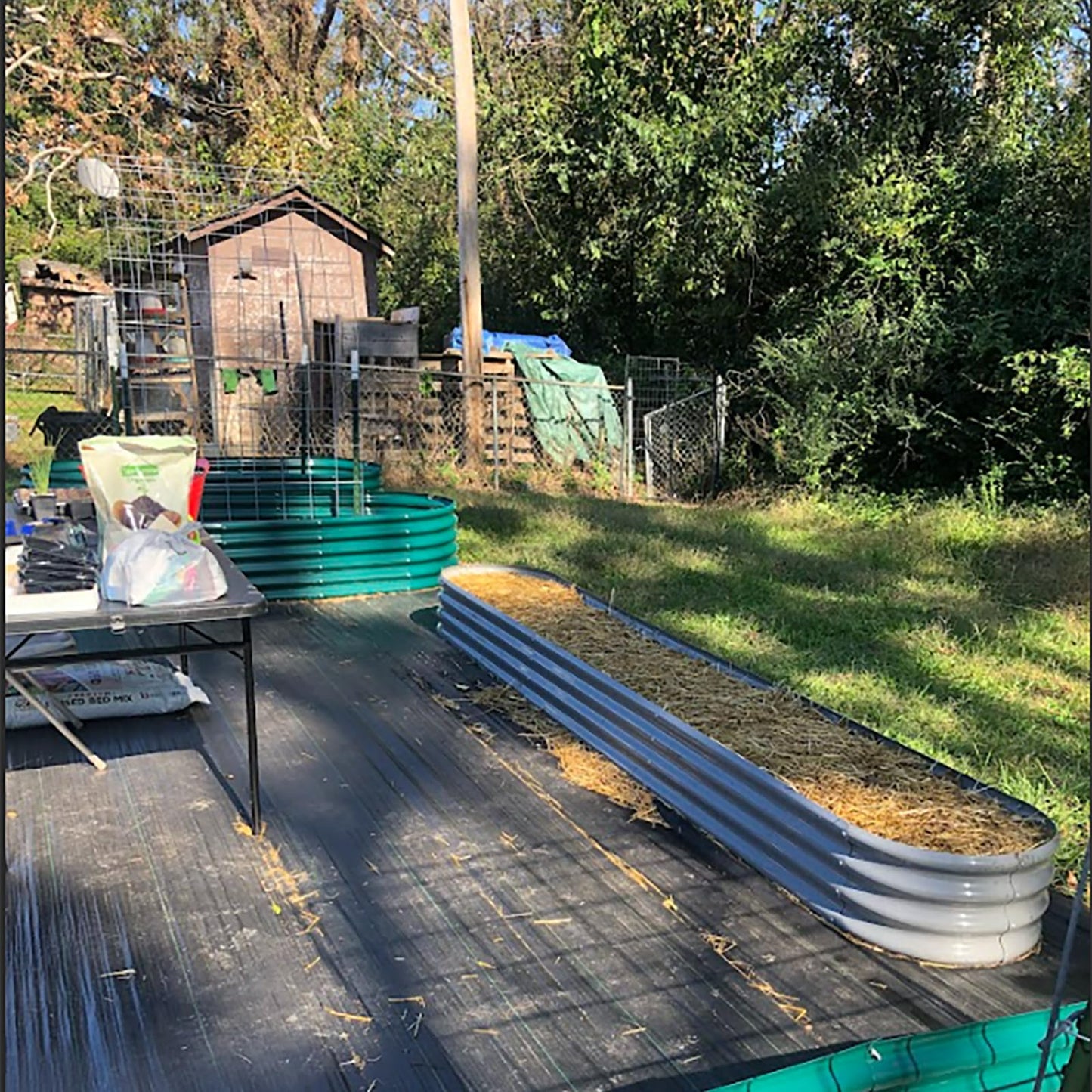 Tramull 2 Packs 12x2x1FT Galvanized Raised Garden Bed Kit Oval Metal Ground Planter Box Outdoor Bottomless Planter Raised Beds for Vegetables Flowers Herbs Fruits, Gray