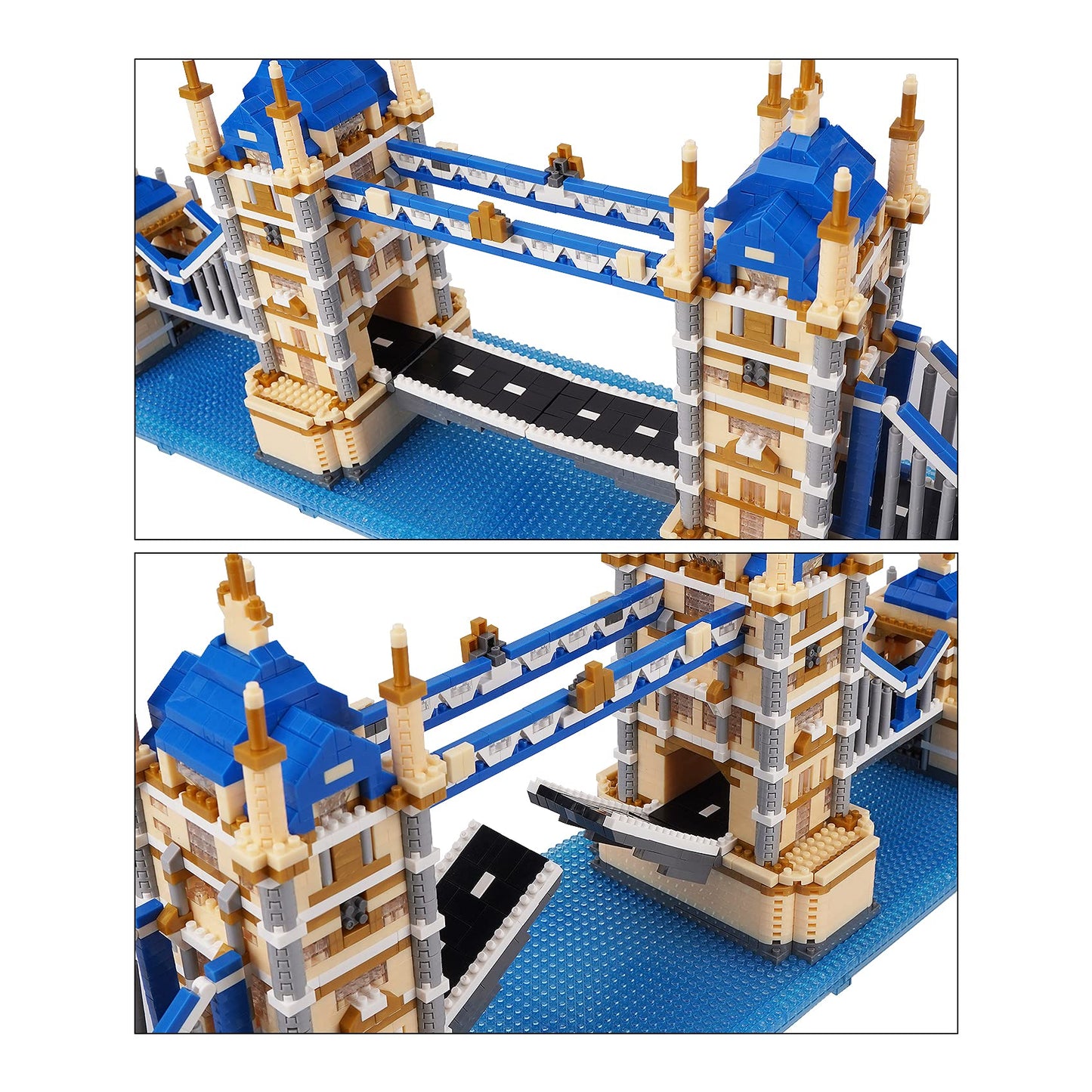 Geniteen Building Blocks Set, London Tower Bridge Model Micro Mini Blocks, 3800 PCS Architecture Model Kits